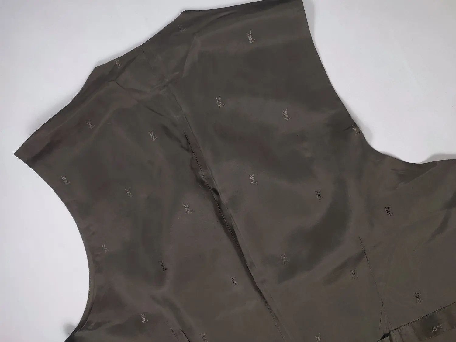 Yves Saint Laurent YSL khaki wool suit vest Size 38R - 7 Thumbnail