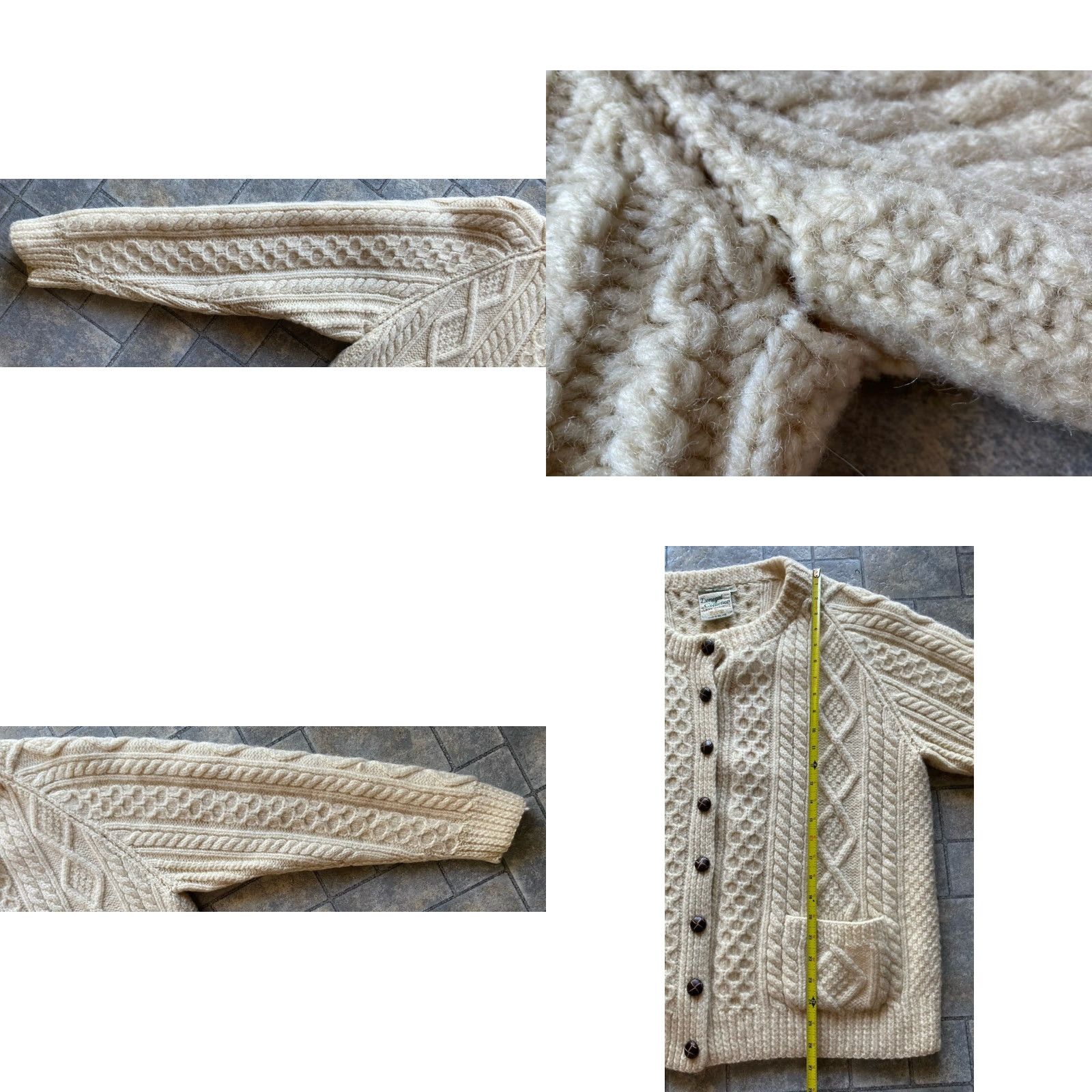 Vintage Magee Donegal Collection Aran Handknit Wool Cardigan Women’s XL Flaws Wool See Photos Cardigan Women’s XL Flaws Size XL / US 12-14 / IT 48-50 - 8 Thumbnail