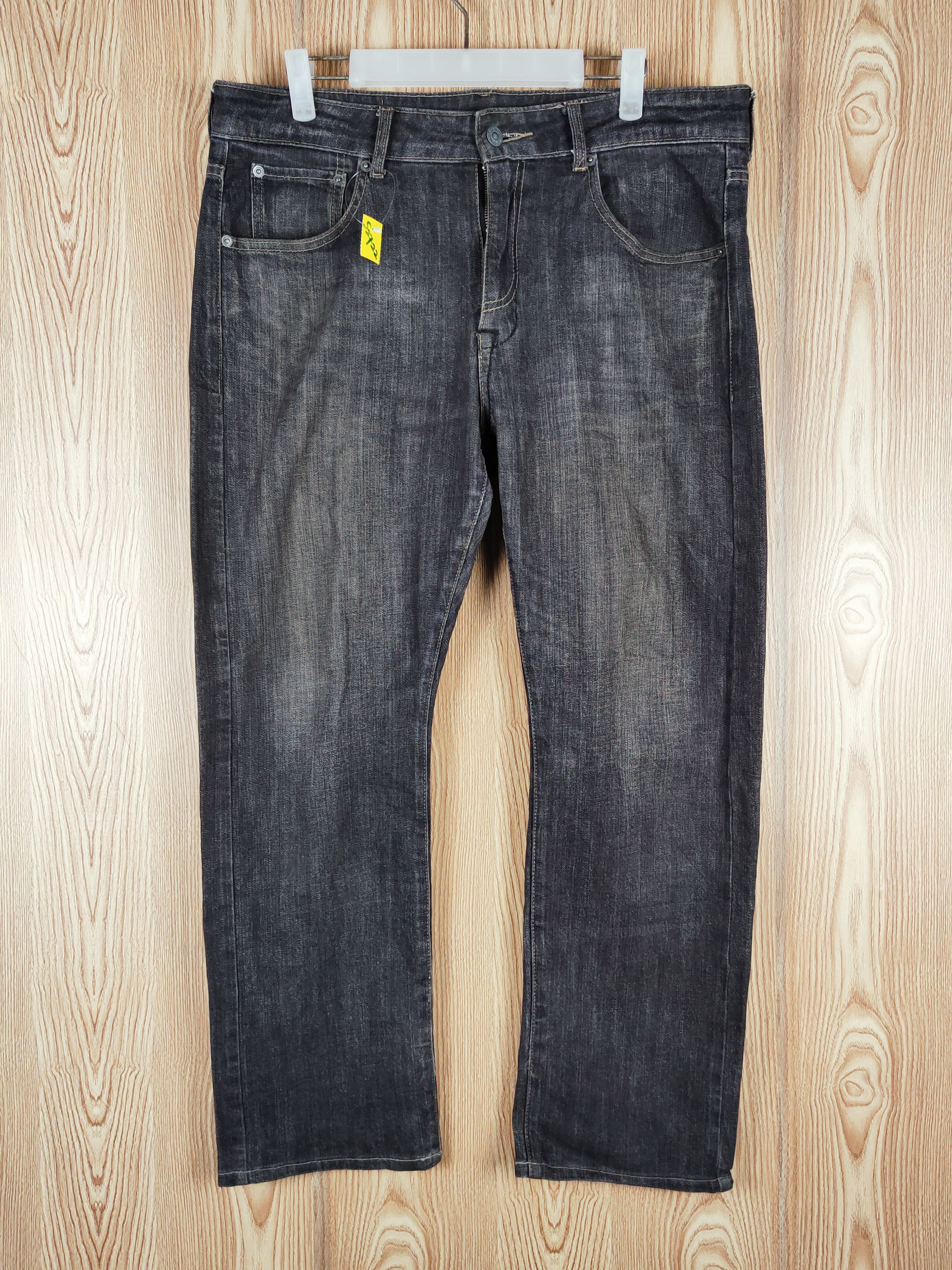 Japanese Brand Japanese Brand Black Faded Distressed Ripped Jeans #S2722 Size US 35 - 1 Thumbnail