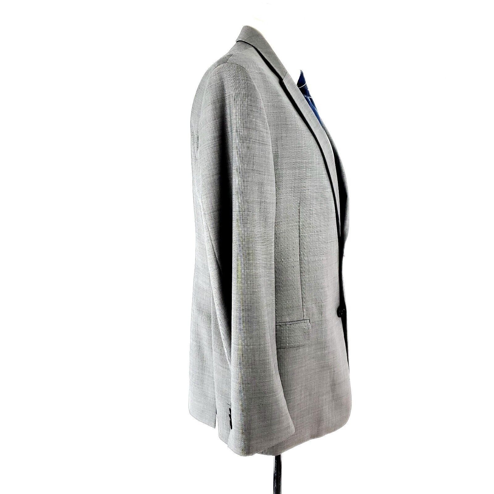 Tommy Hilfiger Tommy Hilfiger Worsted Wool 2 Button Blazer 40R Gray Sharksk Size 40R - 6 Thumbnail
