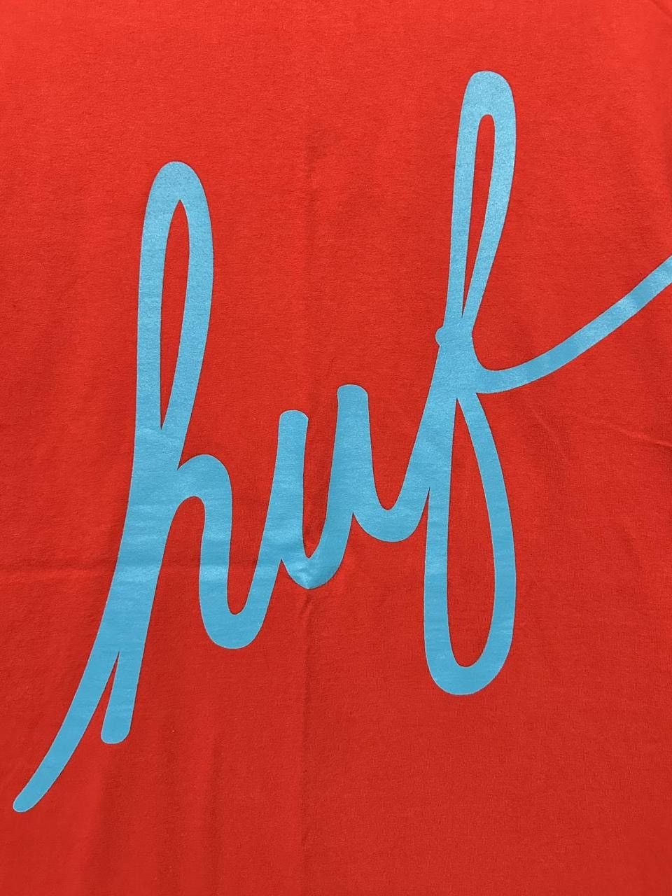Huf Huf Red Large Script Logo Shirt Size US M / EU 48-50 / 2 - 2 Thumbnail