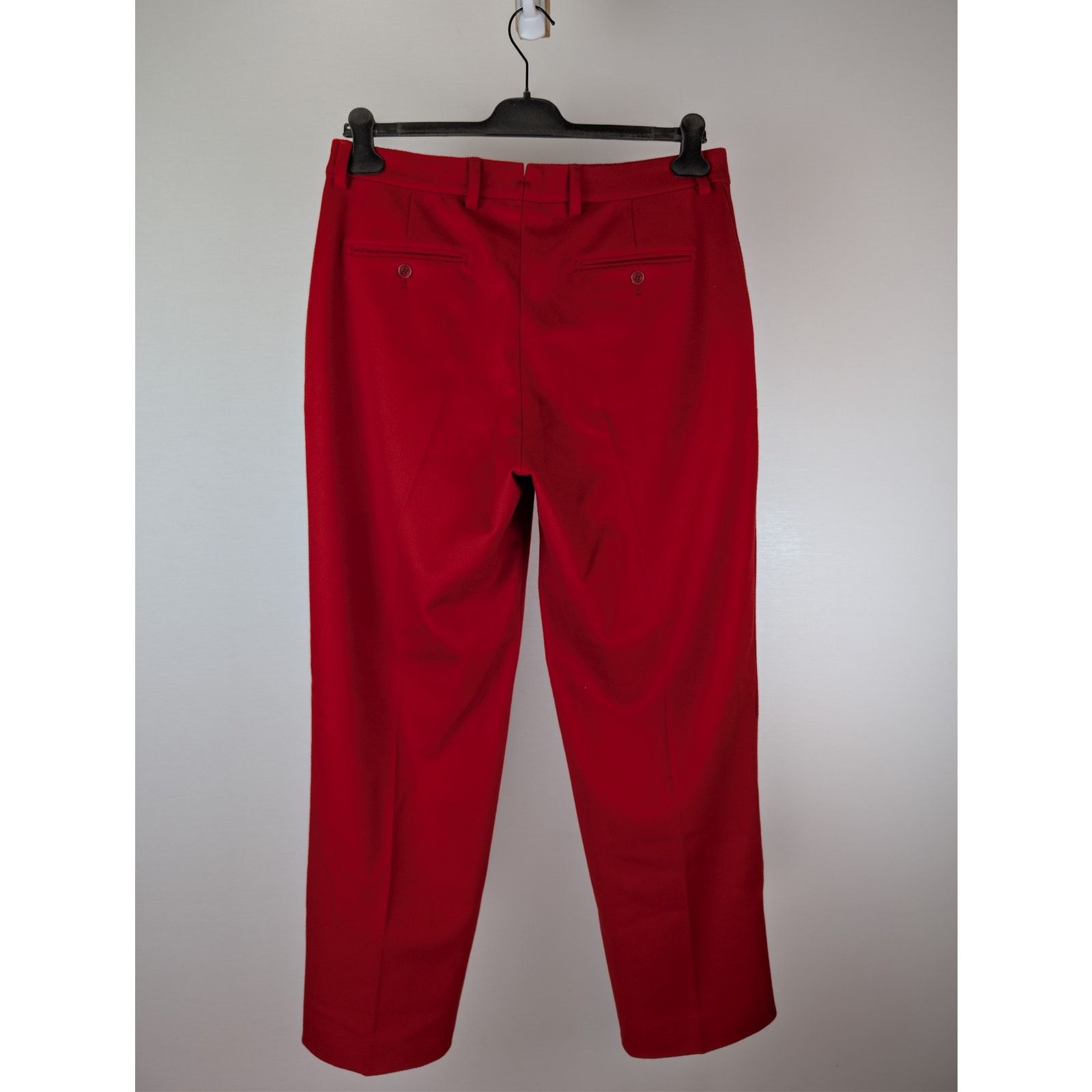 Vetements o1rshd1 High-Waisted Wool Tailored Pants in Red Size US 34 / EU 50 - 16 Thumbnail