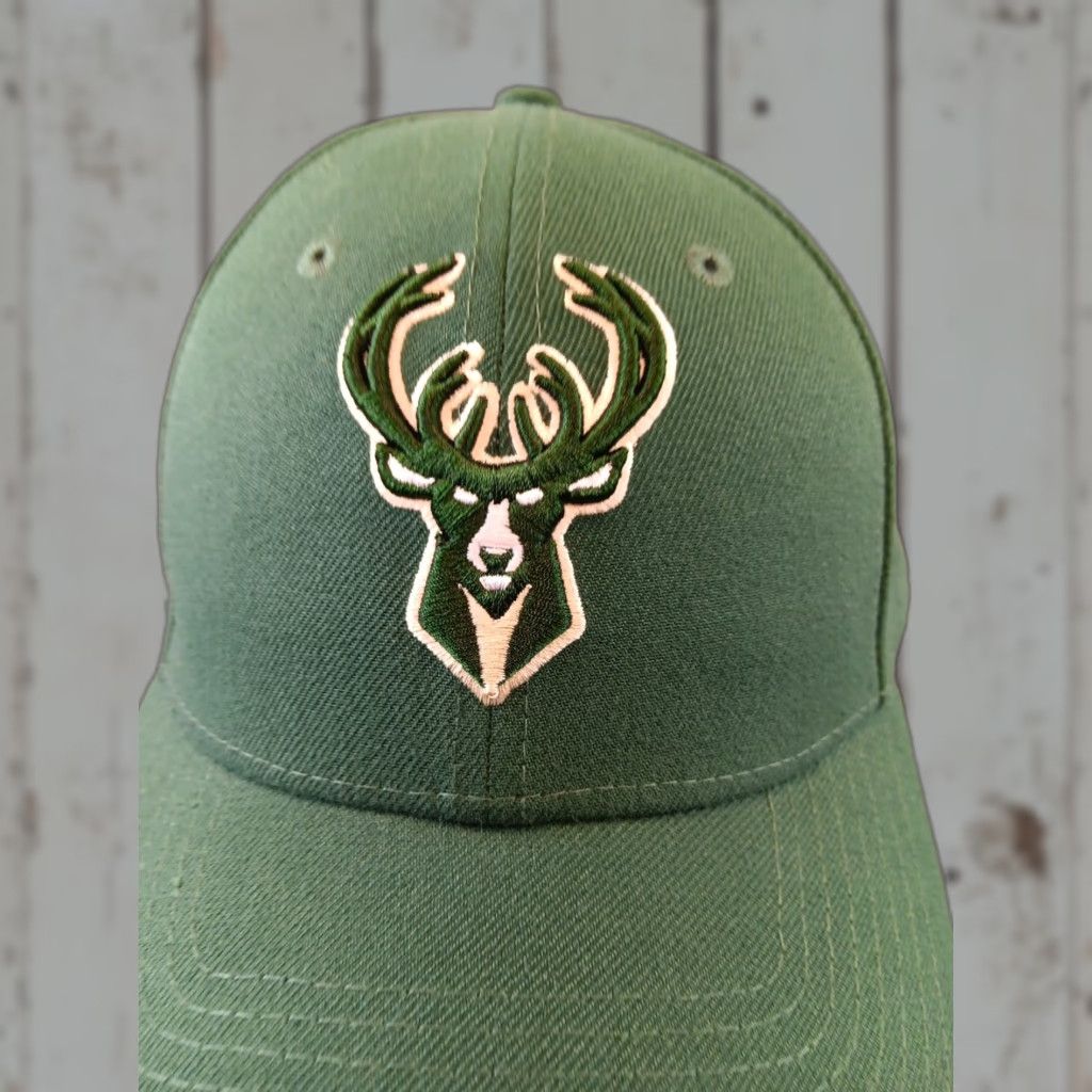 New Era New Era Milwaukee Bucks 9Forty Green Hat Men Adjustable Buck Logo NBA Playoff Patch Size ONE SIZE - 1 Thumbnail