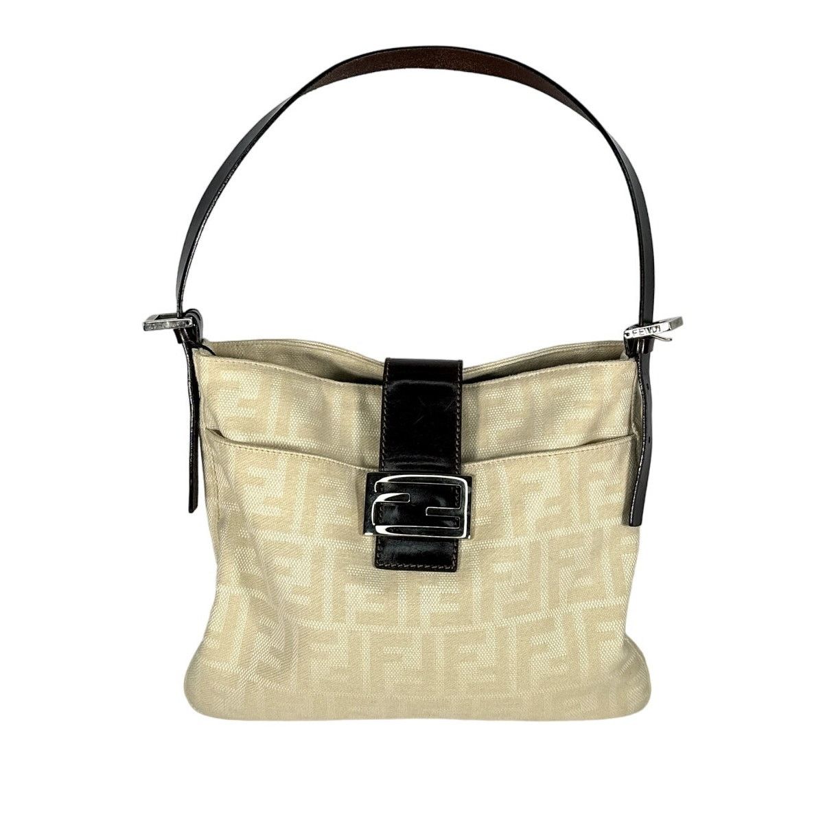 Fendi FENDI Zucca Canvas Mamma Baguette Shoulder Bag FF Beige Size ONE SIZE - 1 Thumbnail