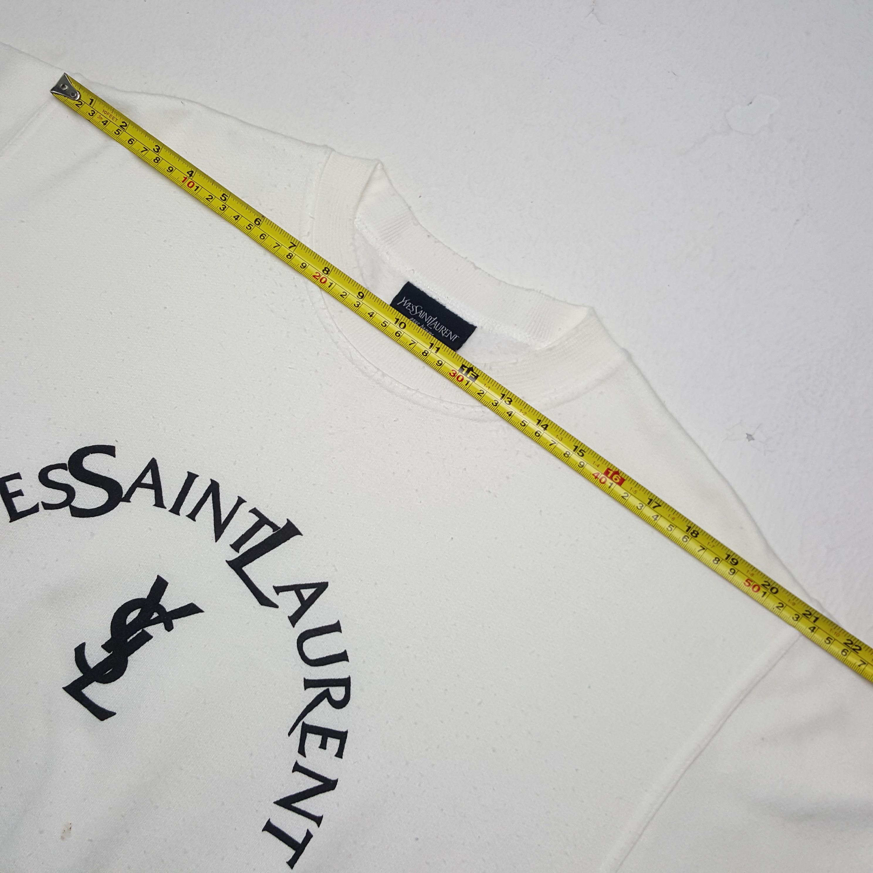 Vintage Vintage Yves Saint Laurent Italian Brand Spellout Sweatshirt Size US L / EU 52-54 / 3 - 5 Thumbnail