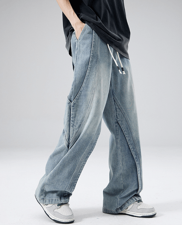 Japanese Brand × Jean Men's washed blue straight loose jeans y2k Size US 32 / EU 48 - 5 Thumbnail