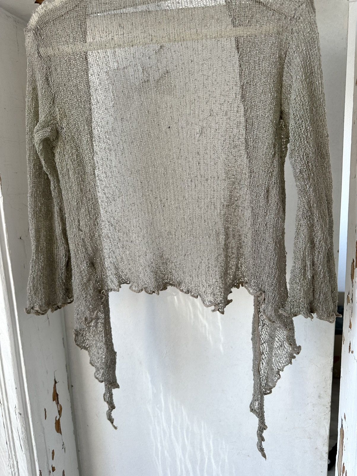 Vintage Vintage Mesh Khaki Kardigan Poncho Size M / US 6-8 / IT 42-44 - 7 Thumbnail
