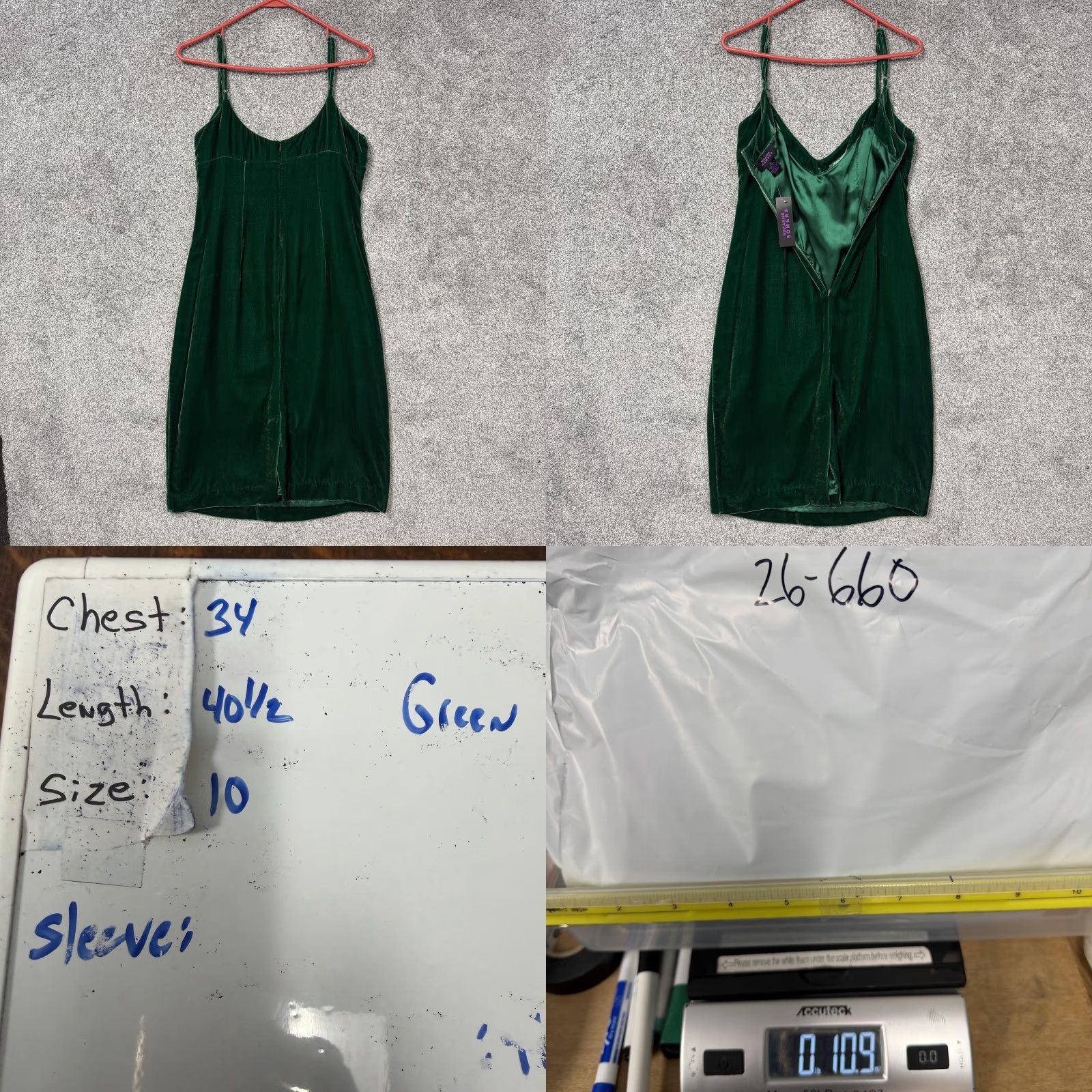 Velvet VINTAGE Suzanne Somers Emerald Green Velvet Slip Dress 10 Women Knee Length Party Cocktail Sleeveless V-Neck Strappy Adjustable Lined Zip Womens Size L / US 10 / IT 46 - 8 Thumbnail