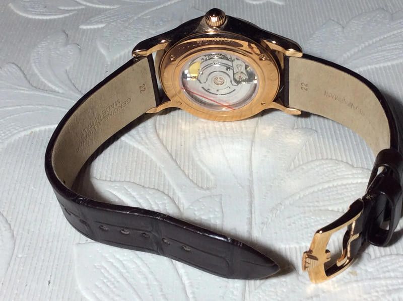 Emporio Armani Emporio Armani men's automatic brown leather strap watch Size ONE SIZE - 8 Thumbnail