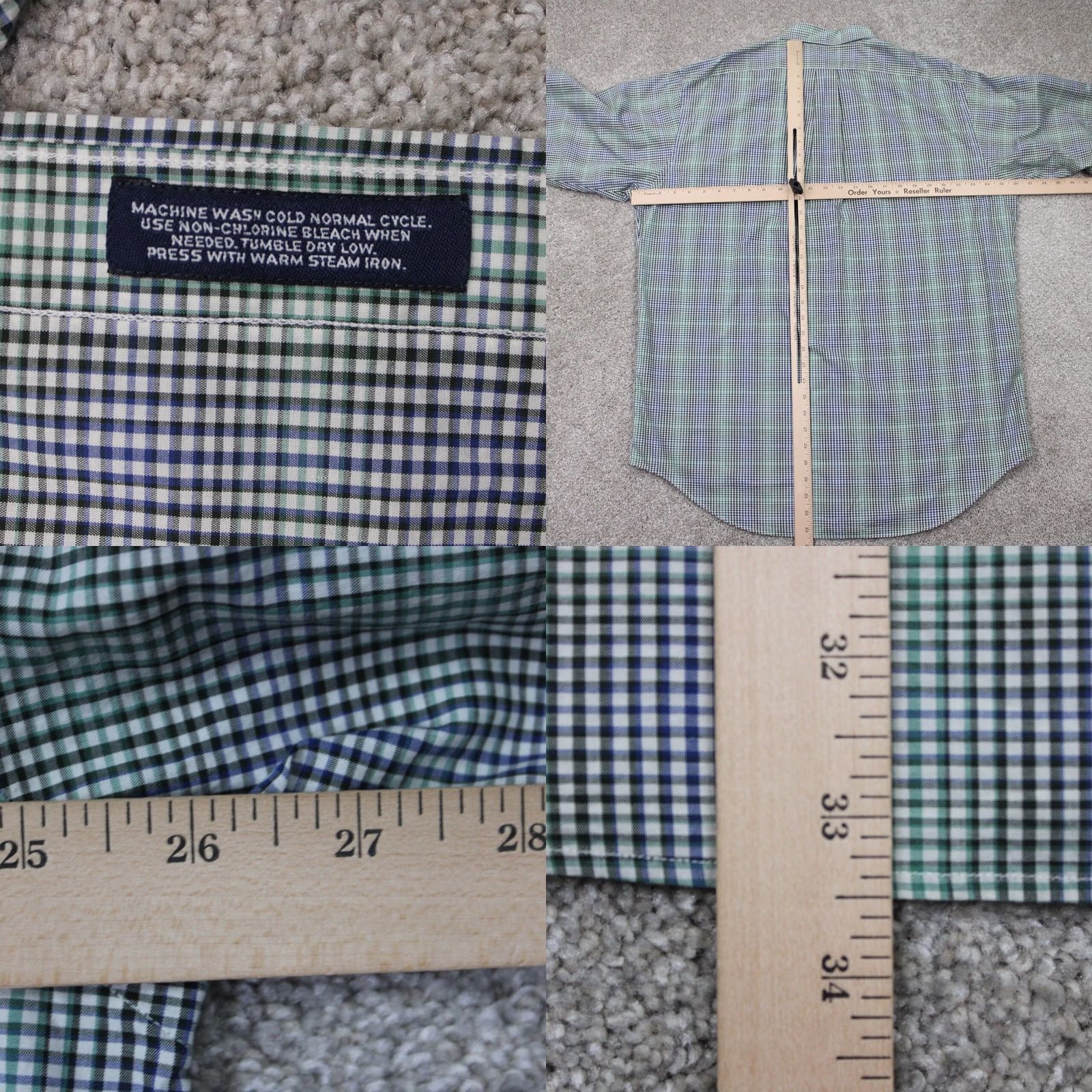 Cremieux Daniel Cremieux Collection Shirt Mens Large Green/Blue Finest Italian Fabrics Shirt Size US L / EU 52-54 / 3 - 8 Thumbnail