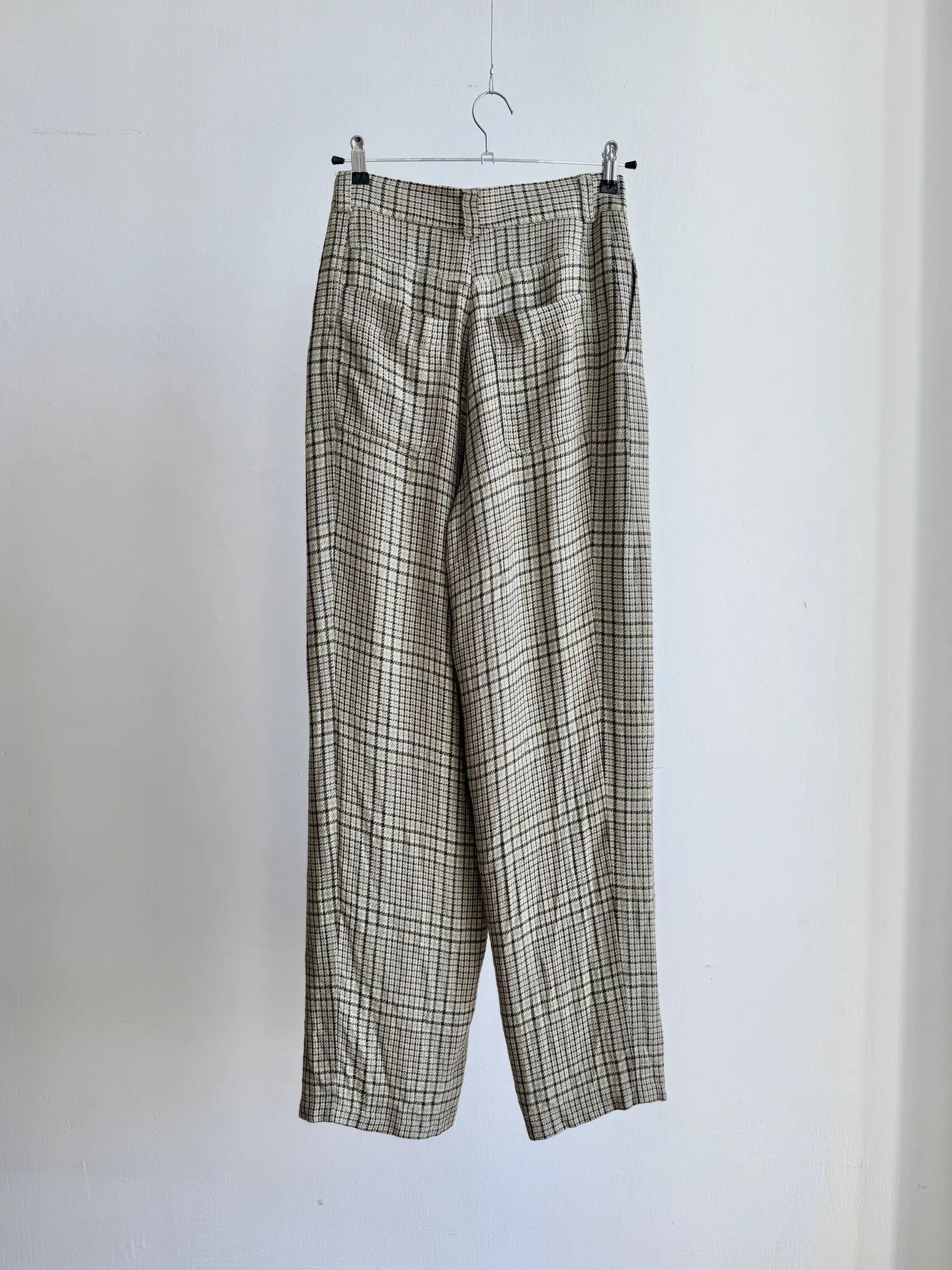 Jacquemus Wide Pants Baggy Checked Silk RB0020 Size 32" / US 10 / IT 46 - 4 Thumbnail