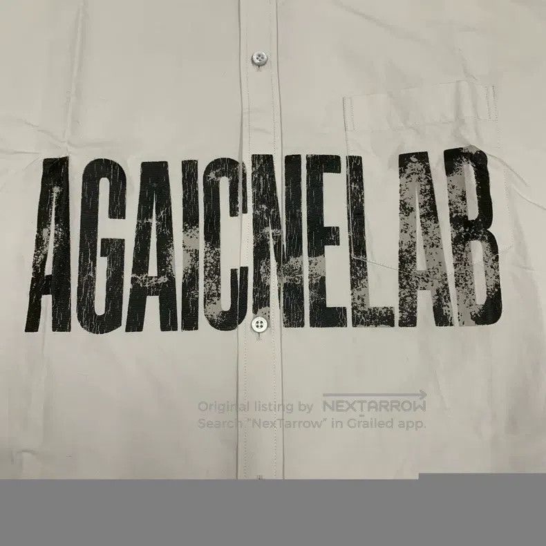 Balenciaga Balenciaga size 37 White Destroyed Reverse Logo Shirt Shor Size US S / EU 44-46 / 1 - 8 Thumbnail