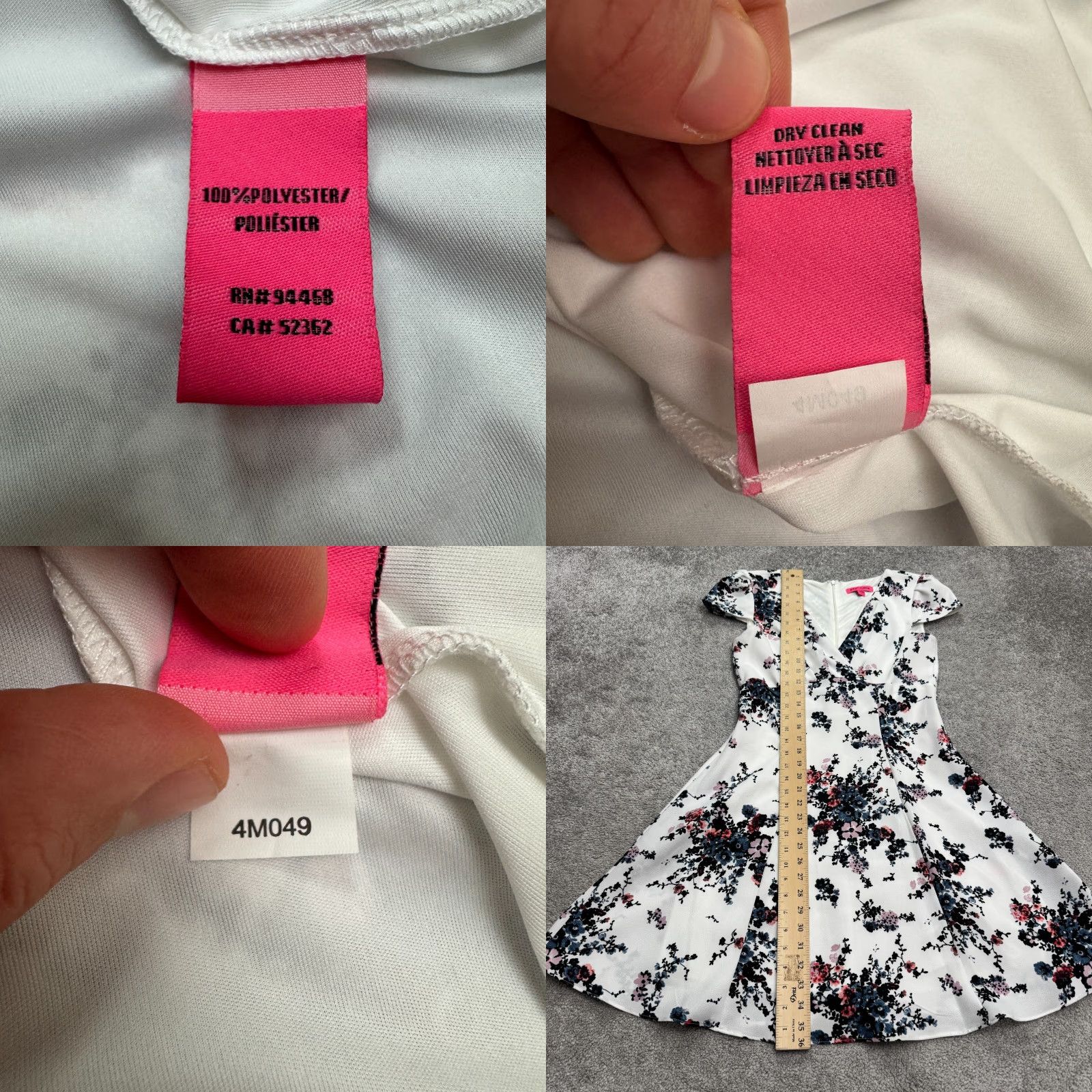 Betsey Johnson Betsey Johnson Floral A-Line Mini Dress Womens 4 White Cap Sleeve V-Neck Short Sleeve Party/Cocktail Casual N/A Size S / US 4 / IT 40 - 8 Thumbnail