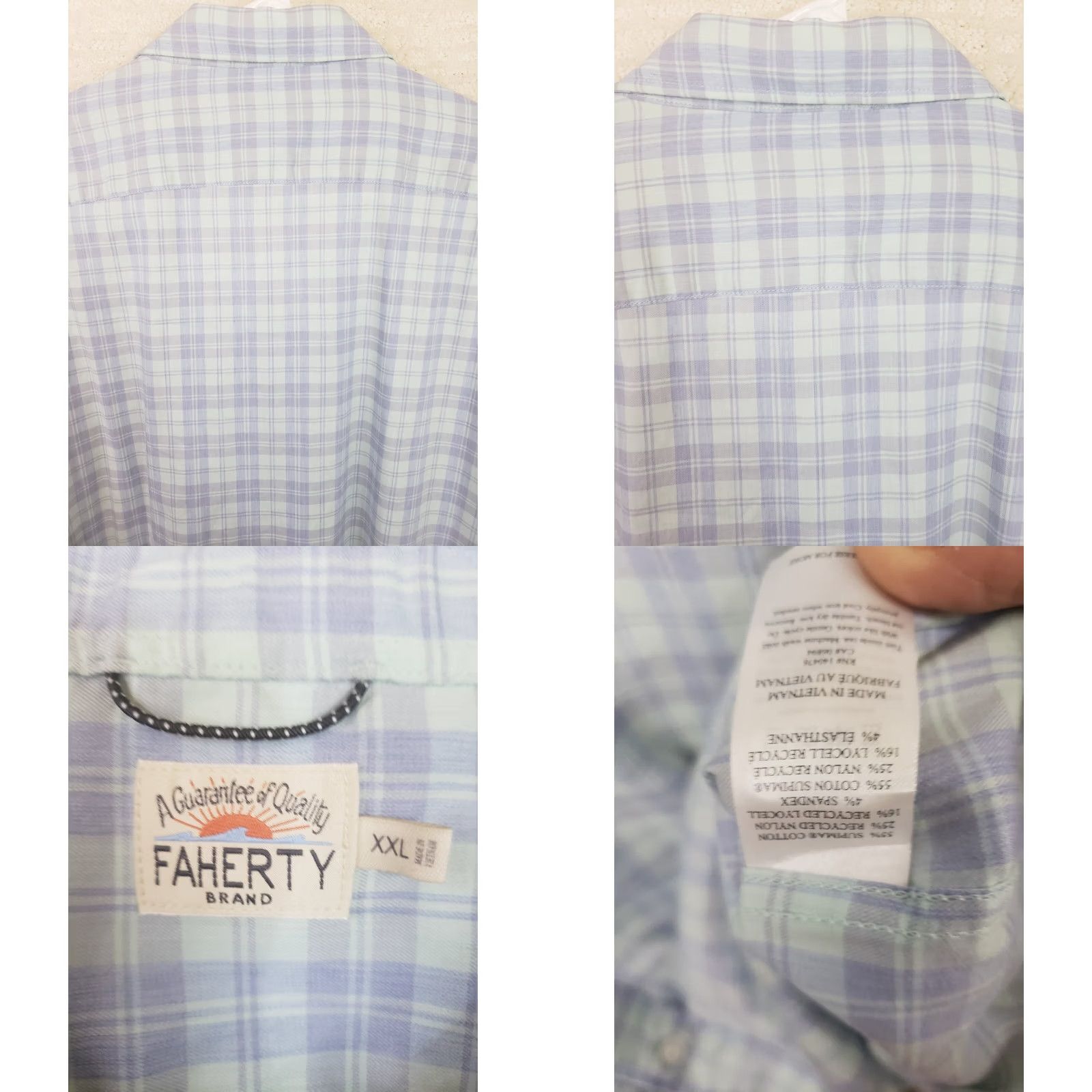 Faherty FAHERTY Button-Up Shirt 2XL Multicolor Plaid Long Sleeve Cotton Blend Pocketed Casual Workwear Daywear Mens Regular Shirt Size US XXL / EU 58 / 5 - 8 Thumbnail