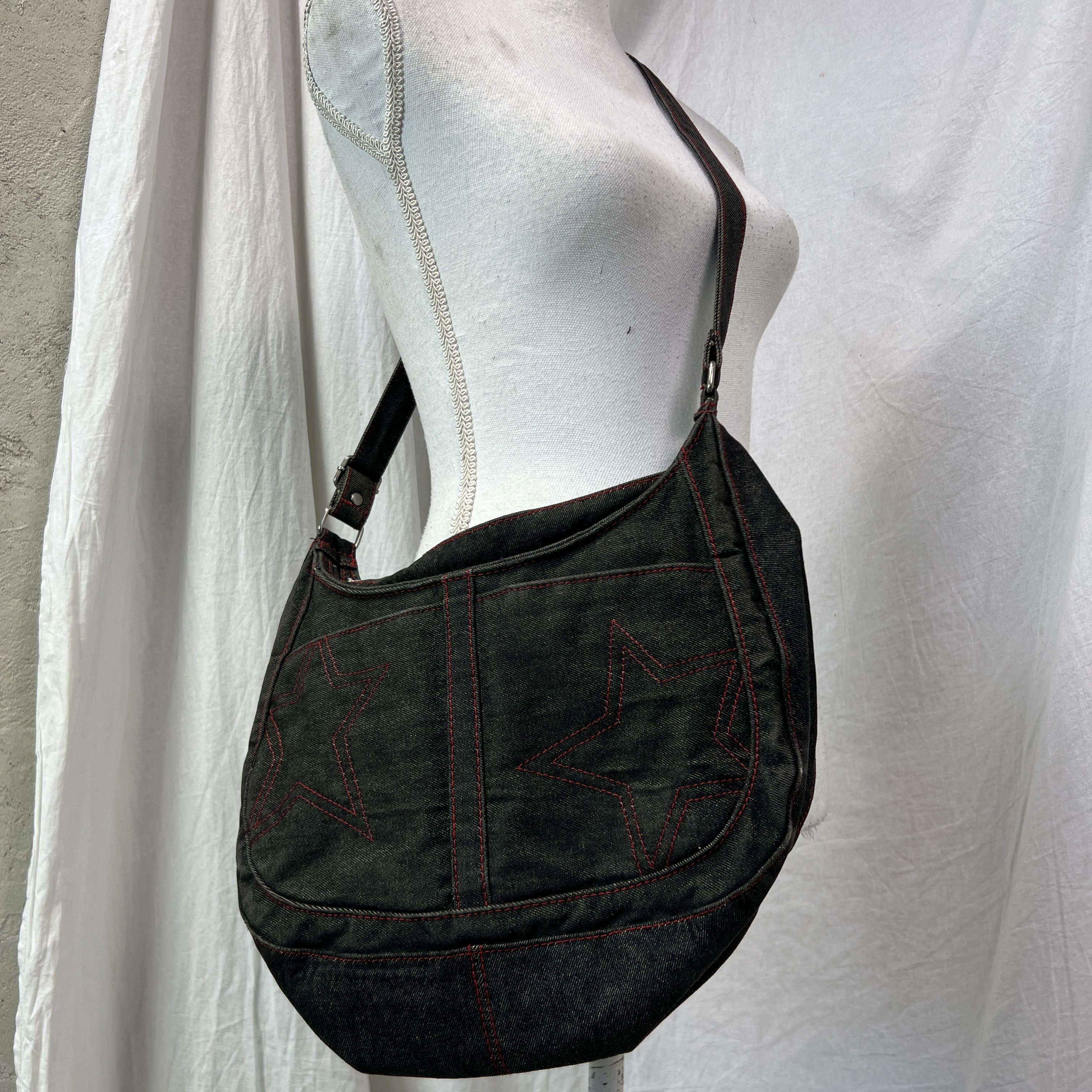 Vintage Vintage Avant Garde Grunge Star Embroidered Bag Y2K Size ONE SIZE - 5 Thumbnail