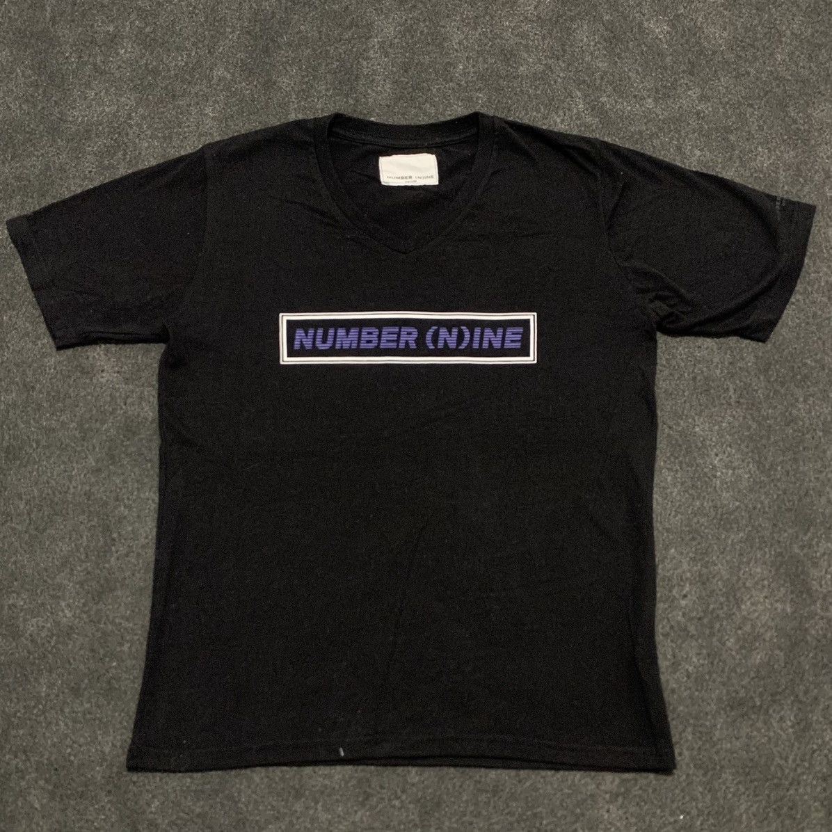 Number (N)ine NUMBER (N)INE DENIM Box Logo V-Neck Tee Size US M / EU 48-50 / 2 - 1 Thumbnail