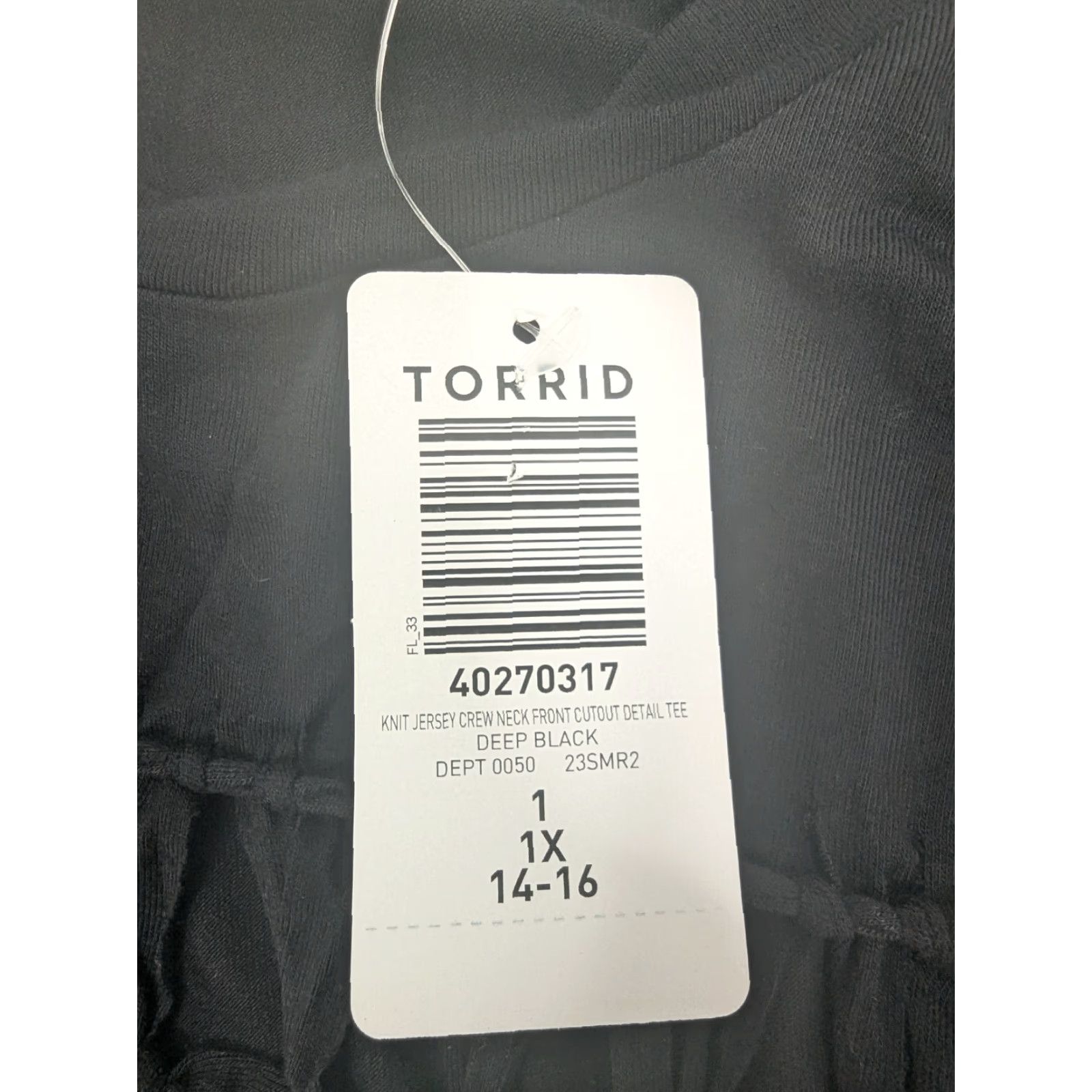 Torrid NWT Torrid Knit Jersey Crew Neck Black 1X Plus Blouse Shirt Womens Tunic Size 1X Crew Neck Casual Workwear Winter Spring Summer Fall Size XL / US 12-14 / IT 48-50 - 7 Thumbnail