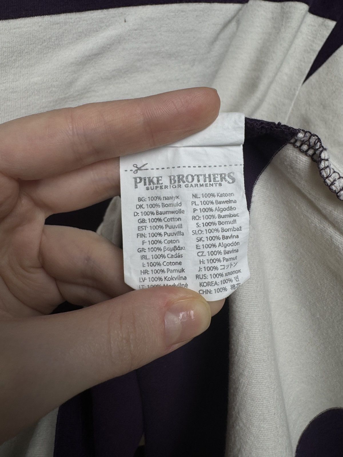 Japanese Brand Pike Brothers full standard striped tee shirt Size US L / EU 52-54 / 3 - 8 Thumbnail
