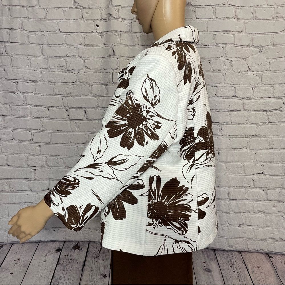 Other New Susan Graver Style Floral Pattern 3/4 Sleeve Jacket Siz Size M / US 6-8 / IT 42-44 - 3 Thumbnail