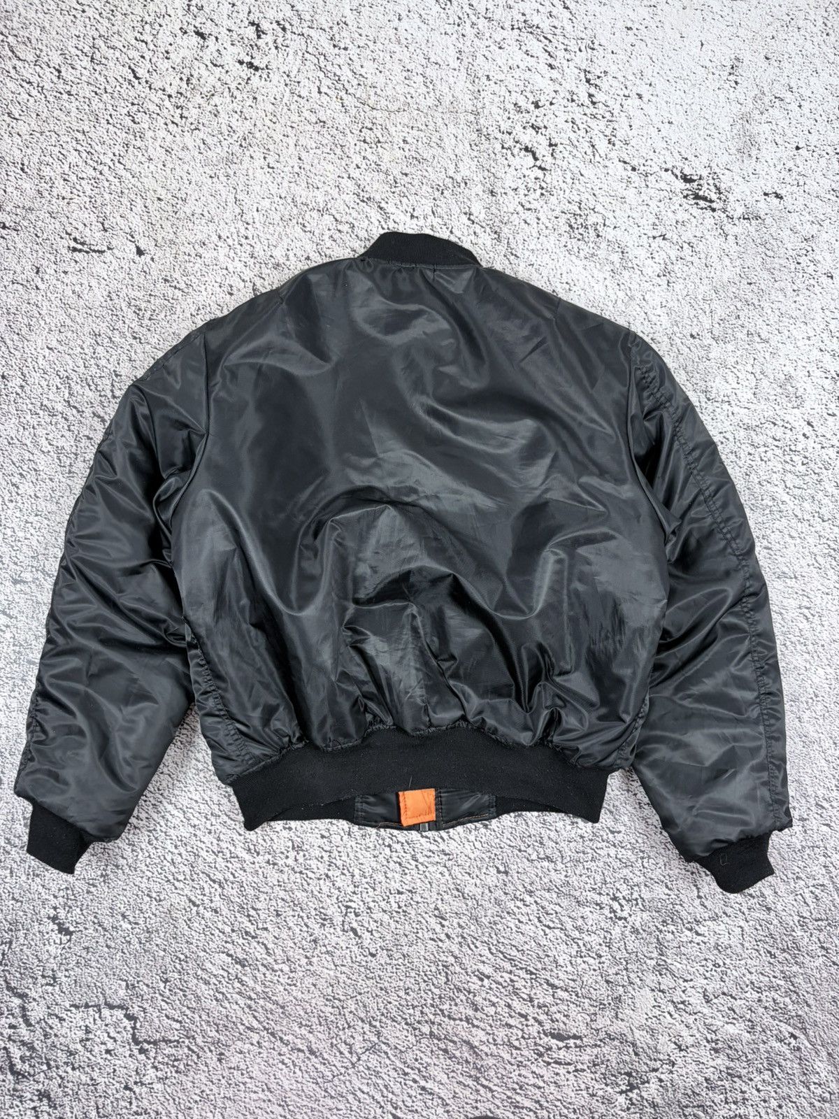 Japanese Brand Mil-Tec US MA1 Flight Bomber Jacket Black Orange S Size US S / EU 44-46 / 1 - 2 Thumbnail