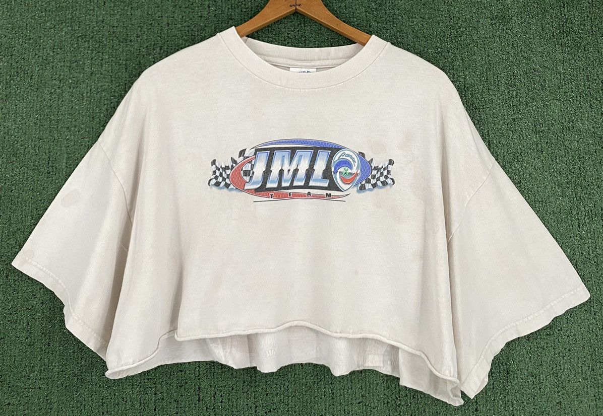 Other Vintage Y2K JML Racing Team Cropped Distressed T-Shirt Size XXL / US 16-18 / IT 52-54 - 5 Thumbnail