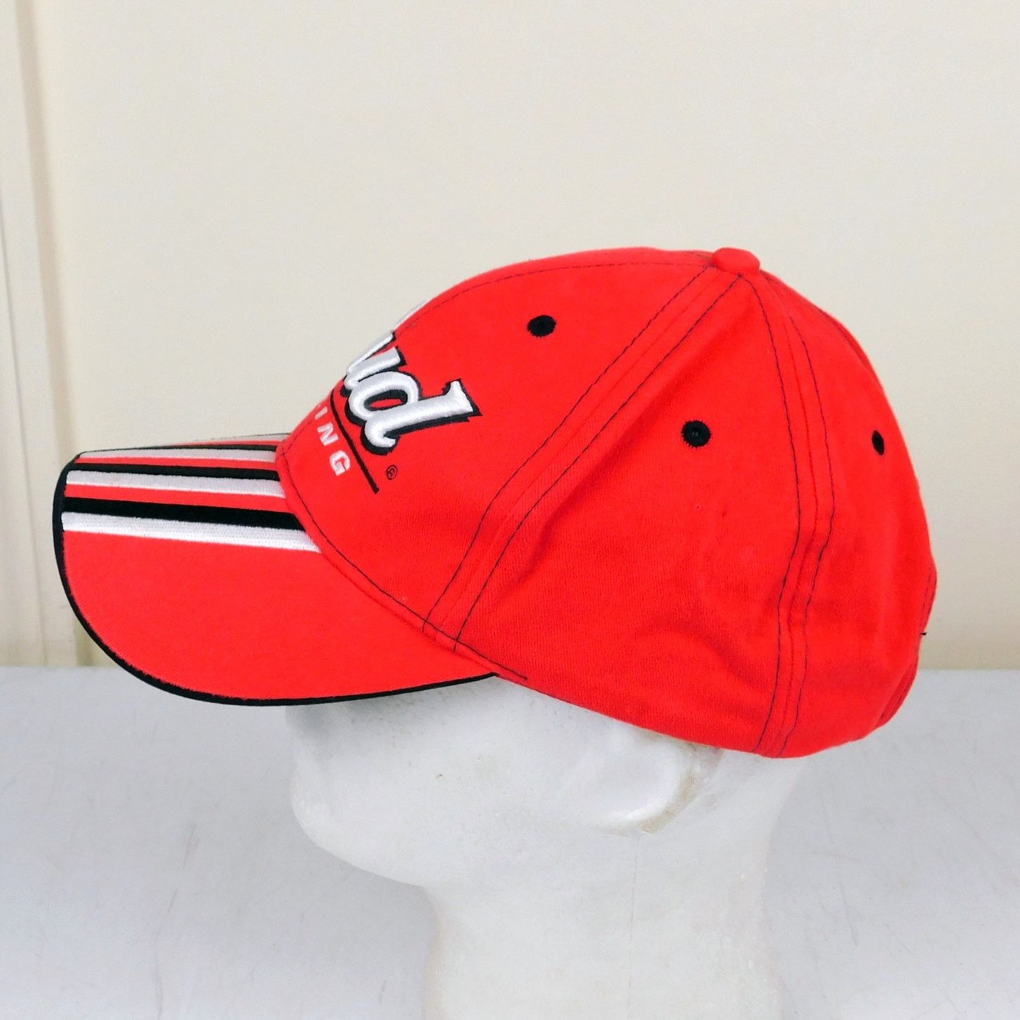 NASCAR 2002 Bud Racing NASCAR Hat Adjustable Red Dale Earnhardt Jr Size ONE SIZE - 5 Thumbnail