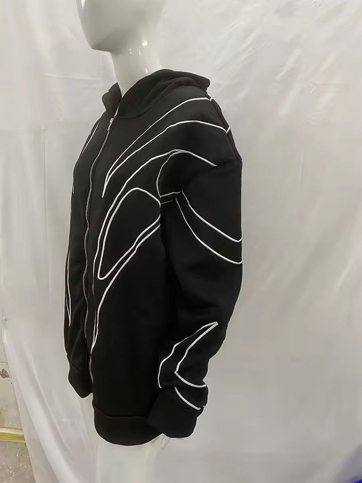 Japanese Brand Black Techwear Hoodie Line Zip-Up Streetwear Cyberpunk Goth Size US XL / EU 56 / 4 - 6 Thumbnail