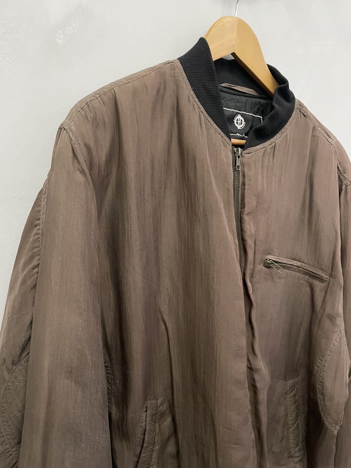 Japanese Brand VINTAGE BOXY MA 1 BOMBER SILK BROWN JAPANESE AVANT-GARDE Size US L / EU 52-54 / 3 - 4 Thumbnail