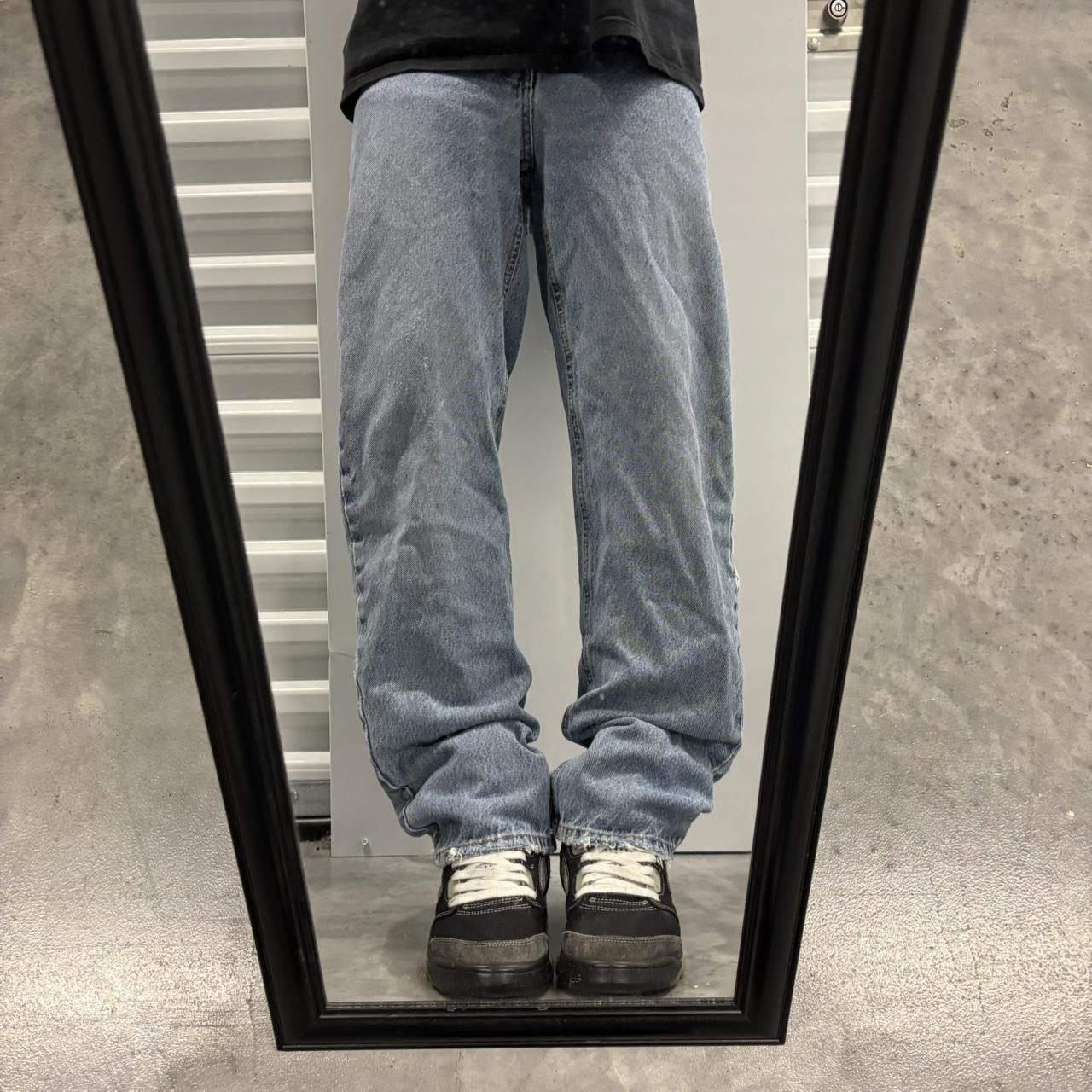 Japanese Brand × Vintage Crazy Vintage Y2K/2000s Grunge Light Wash Distressed Denim Jeans! Size US 28 / EU 44 - 1 Thumbnail