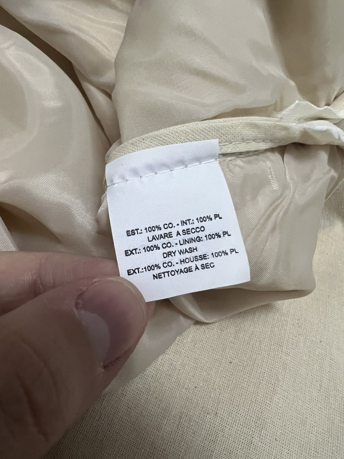 Loro Piana Loro Piana Garment Cover Ivory Suit Dust Bag 50/118 Size ONE SIZE - 9 Thumbnail