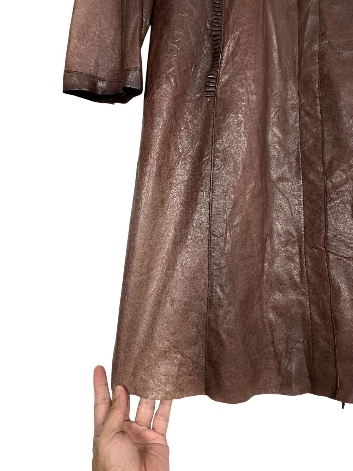 Japanese Brand Rare‼️ Chine Collection Pure Leather Sunfaded Parka Size XS / US 0-2 / IT 36-38 - 8 Thumbnail