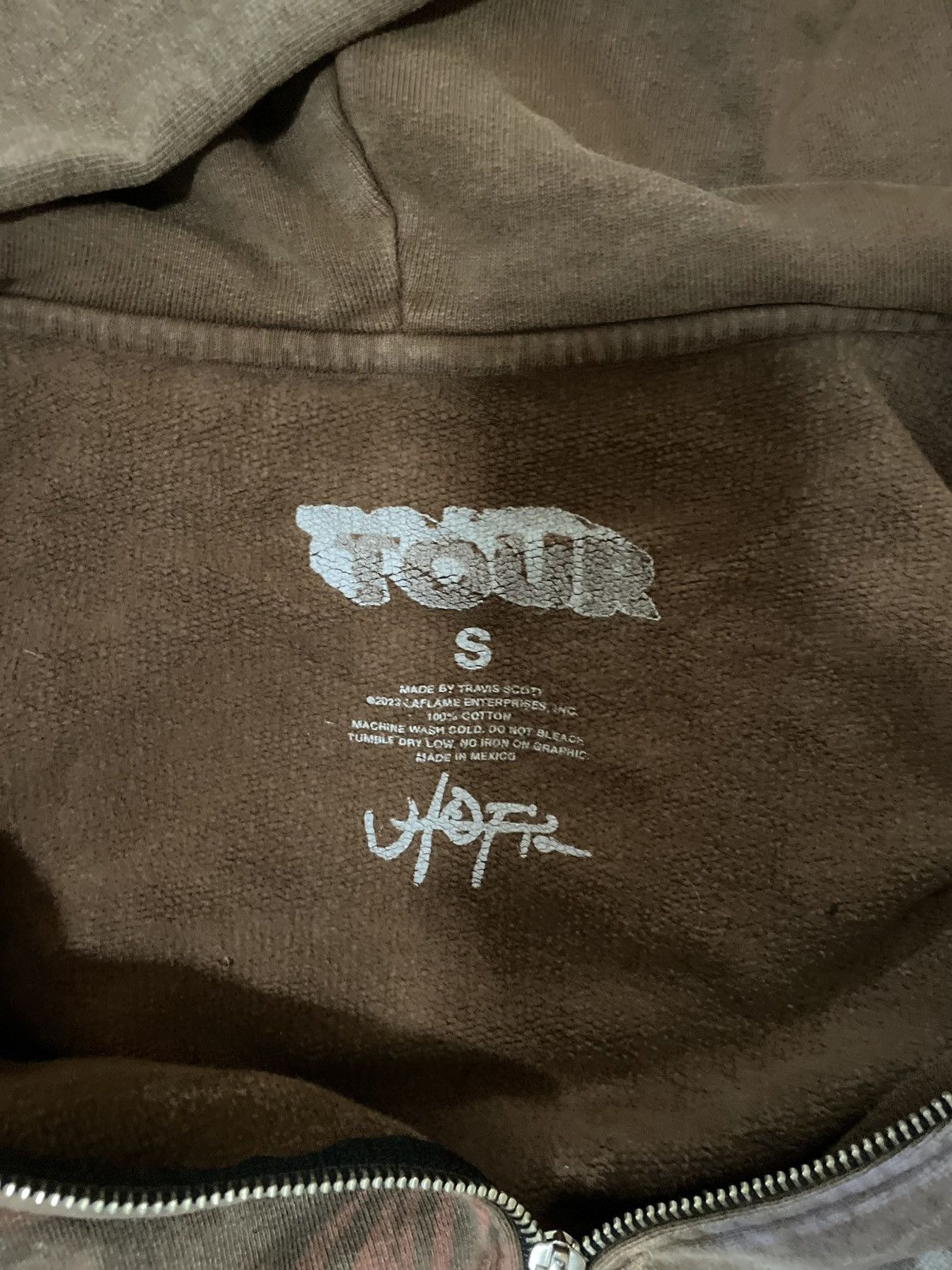 Travis Scott Travis Scott Utopia Tour Brown zip up Size:Small Size US S / EU 44-46 / 1 - 5 Thumbnail