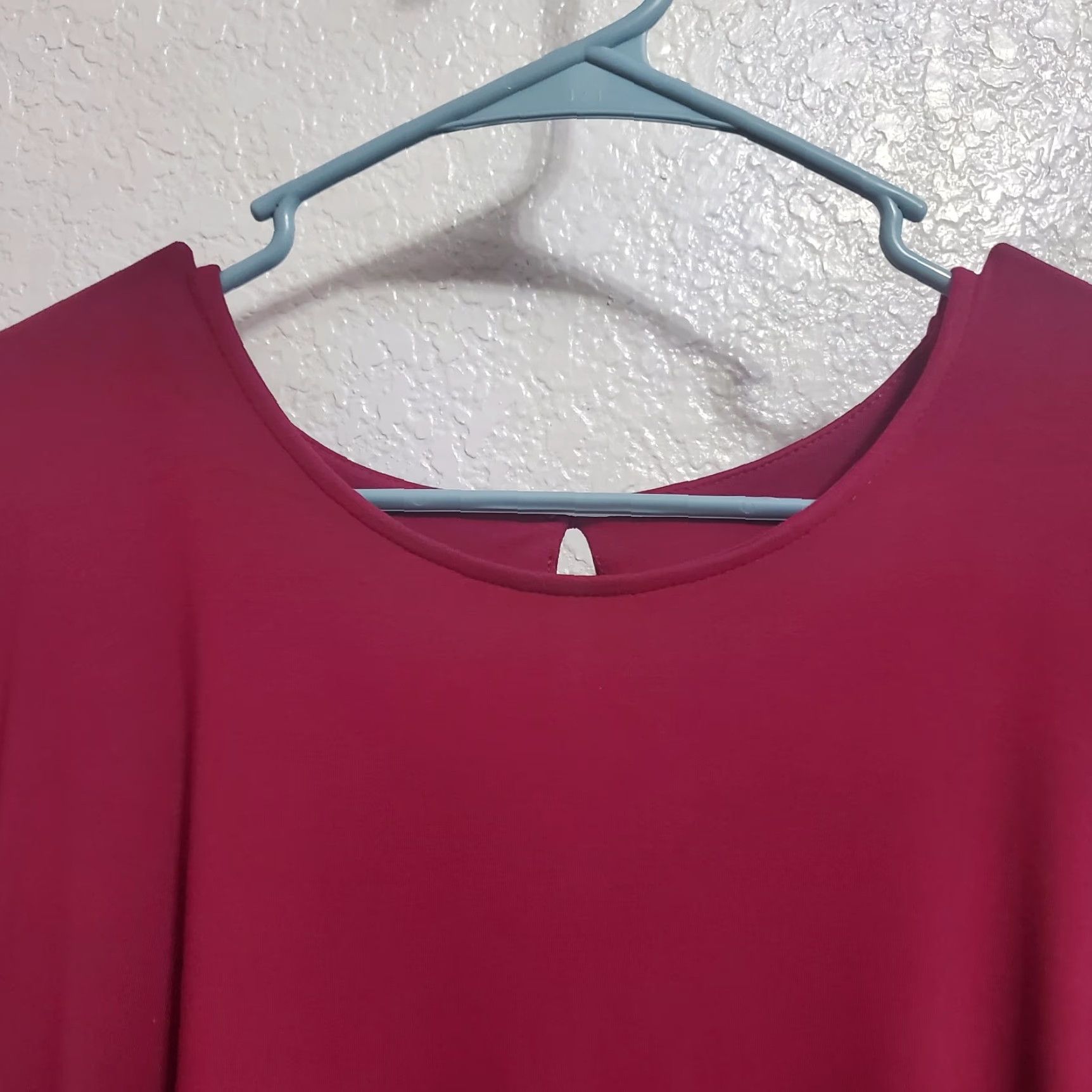 J. Jill J Jill Wearever Dress Women L Winterberry Red Long Sleeve Shift Casual Stretch Size L / US 10 / IT 46 - 6 Thumbnail