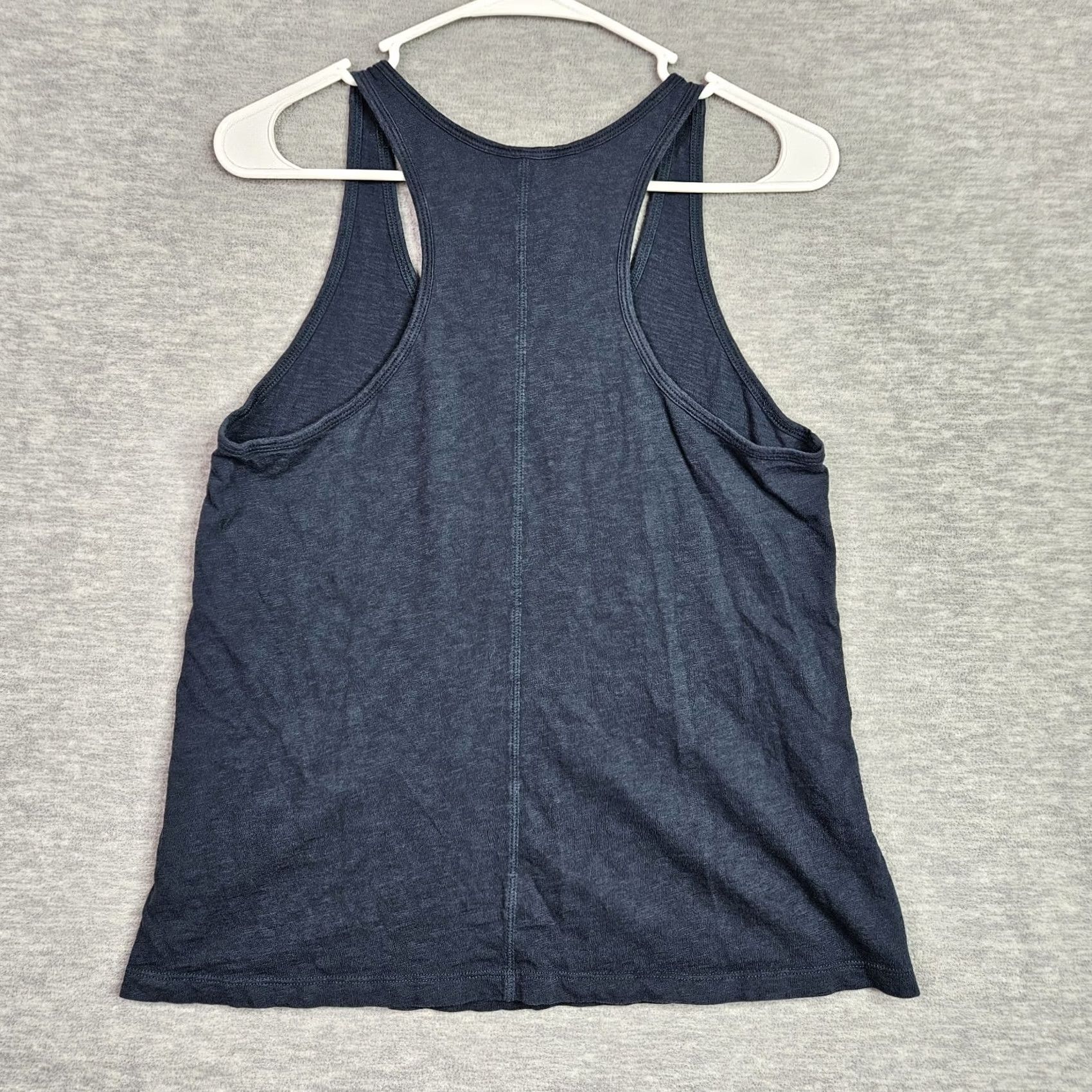 Theory Theory Women's Tank Top S Navy Blue Cotton Round Neck Sleeveless Regular Fit Shirt Womens Size S / US 4 / IT 40 - 2 Thumbnail