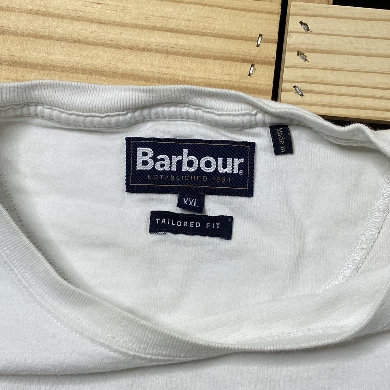 Barbour Barbour Outfitters White Tailored Fit Nautical Tee Size 2XL Size US XXL / EU 58 / 5 - 3 Thumbnail