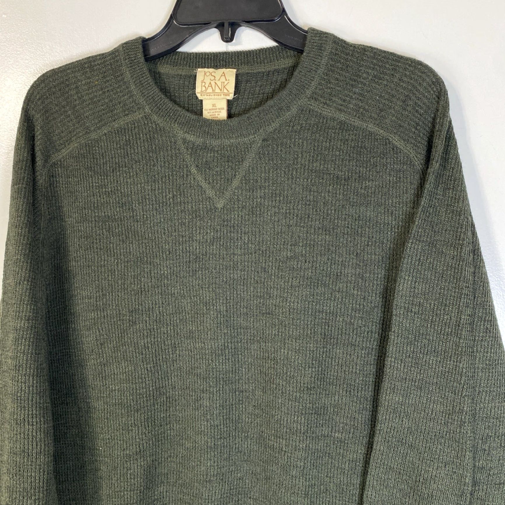 Jos. A. Bank Jos. A. Bank Merino Wool Sweater Knit Green Mens XL Pullover Outdoor Fisherman Knit Wool Size US XL / EU 56 / 4 - 3 Thumbnail