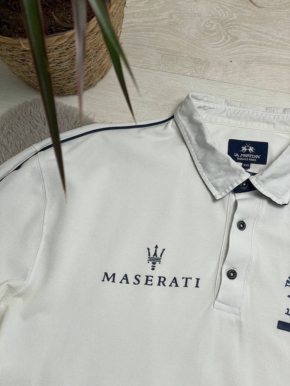 La Martina × Polo Ralph Lauren × Vintage La Martina Maserati Rugby Sweatshirt Oversized Center Logo Size US XXL / EU 58 / 5 - 3 Thumbnail