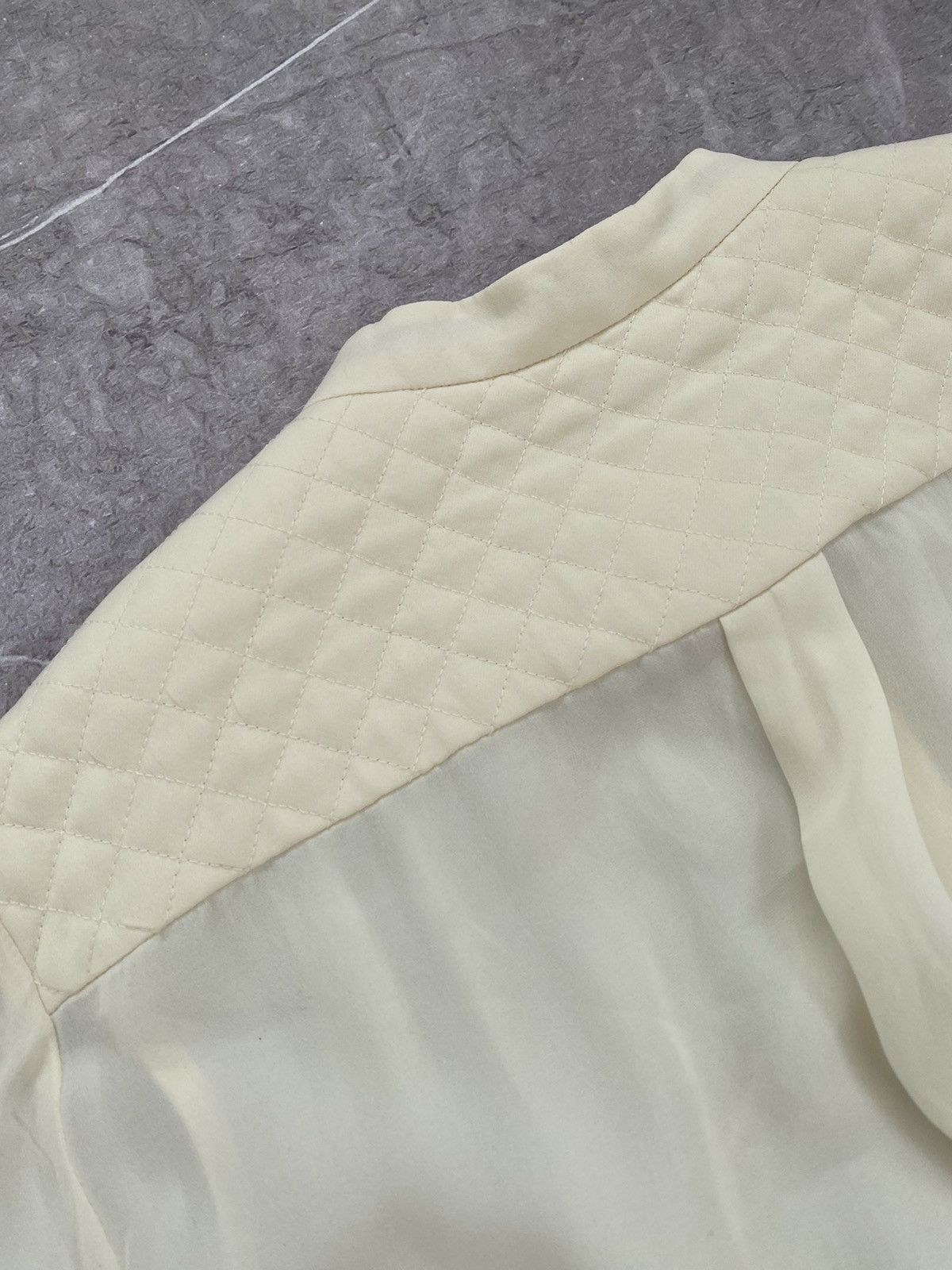 Chloe Chloe Sheer 100% Silk Blouse Long Sleeve Milk Made in France Size XS / US 0-2 / IT 36-38 - 16 Thumbnail