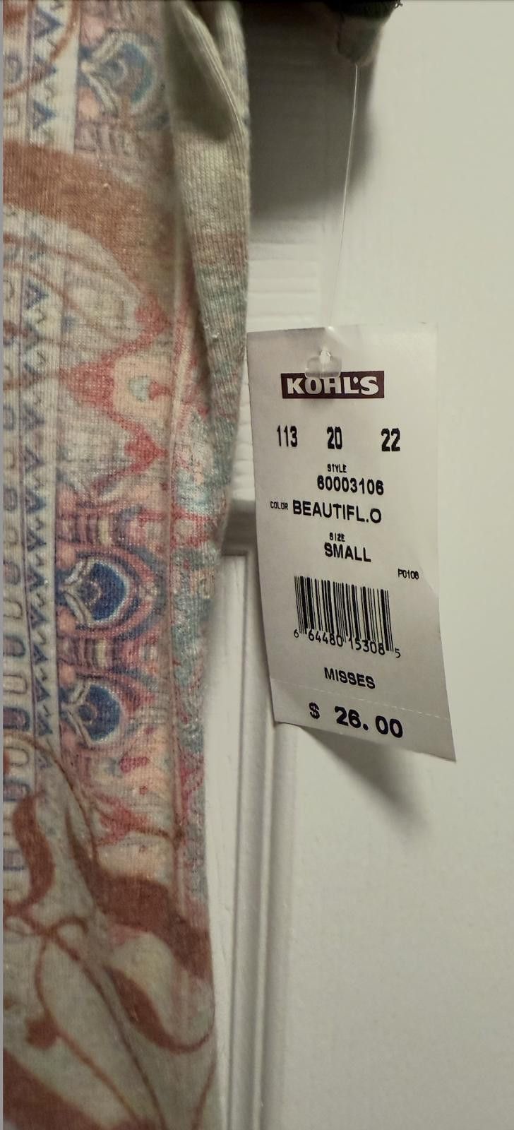 Designer Apt. 9 Boho Kaleidoscope Rhinestone Tee S NWT Kohl’s Size S / US 4 / IT 40 - 4 Thumbnail