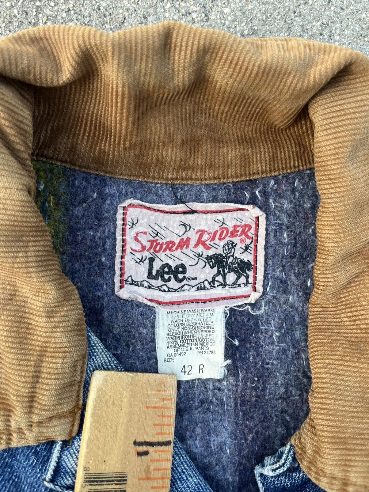 Lee Vintage Lee Storm Rider Wool Blanket Lined Denim Jean Jacket Size US L / EU 52-54 / 3 - 8 Thumbnail