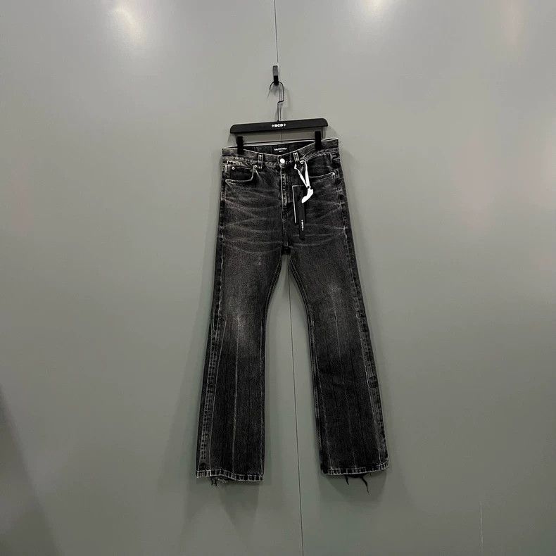 Balenciaga size XS Black Washed Slightly Flared Pants