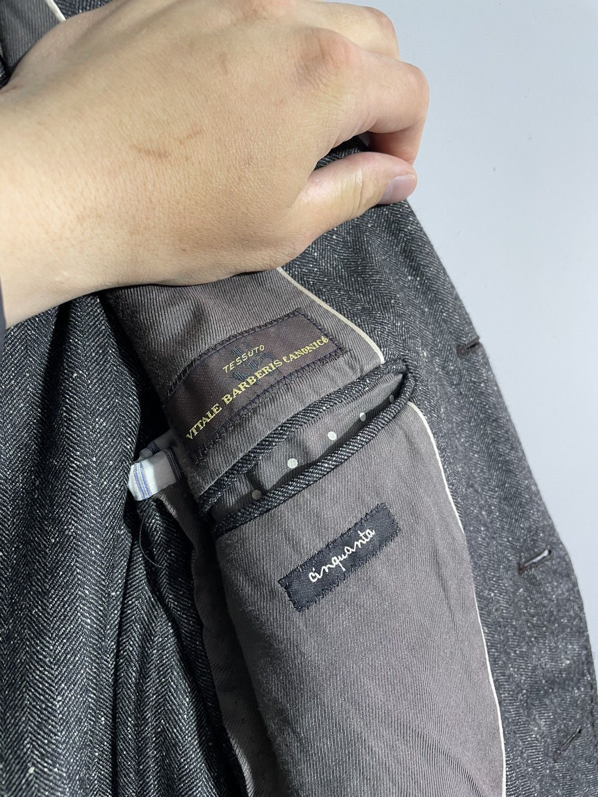 Paoloni Luxury Paoloni Brown wool&silk blazer size 50 Size 50R - 17 Thumbnail