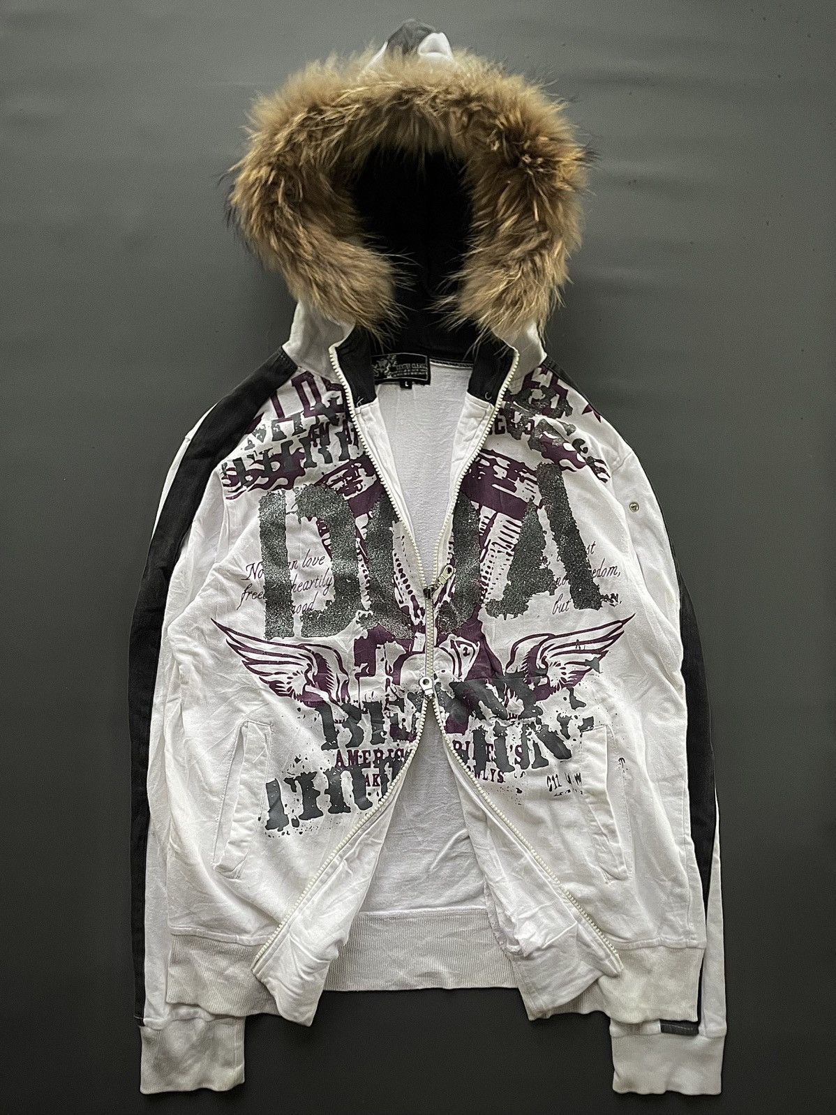 Japanese Poem Faux Fur Tornado Mart Grunge Ifisix Lgb Style