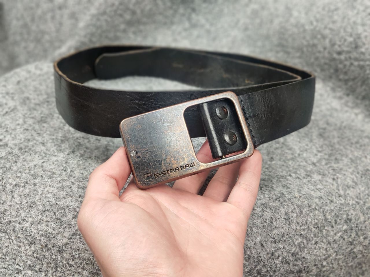 G-Star Vintage G Star Raw Leather Belt Logo If Six Was Nine Style Size ONE SIZE - 4 Thumbnail