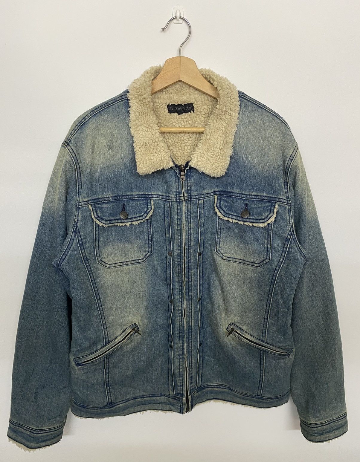 In The Attic Rare 2000s In The Attic Sherpa Denim Jacket Size US L / EU 52-54 / 3 - 1 Thumbnail