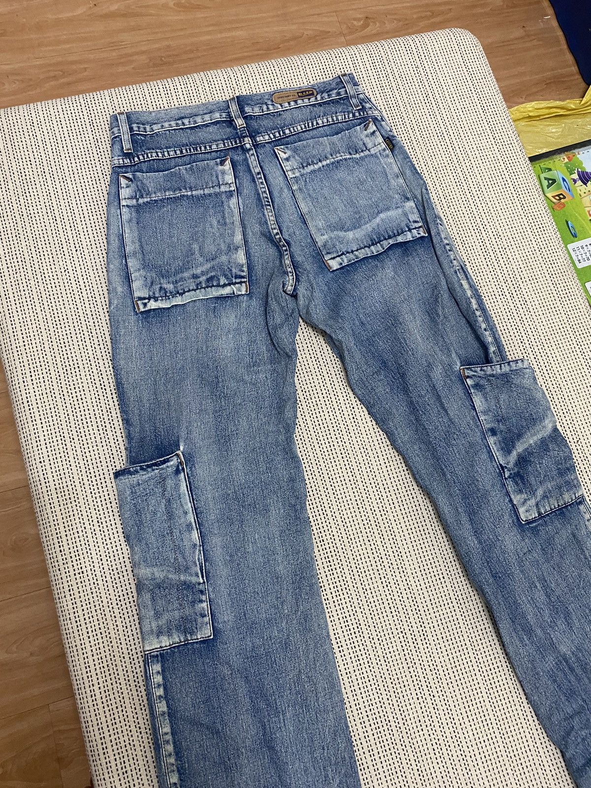Japanese Brand × Vintage Mens Wide Leg Cargo Jean Stylish Baggy Pants for High Street Size US 30 / EU 46 - 3 Thumbnail