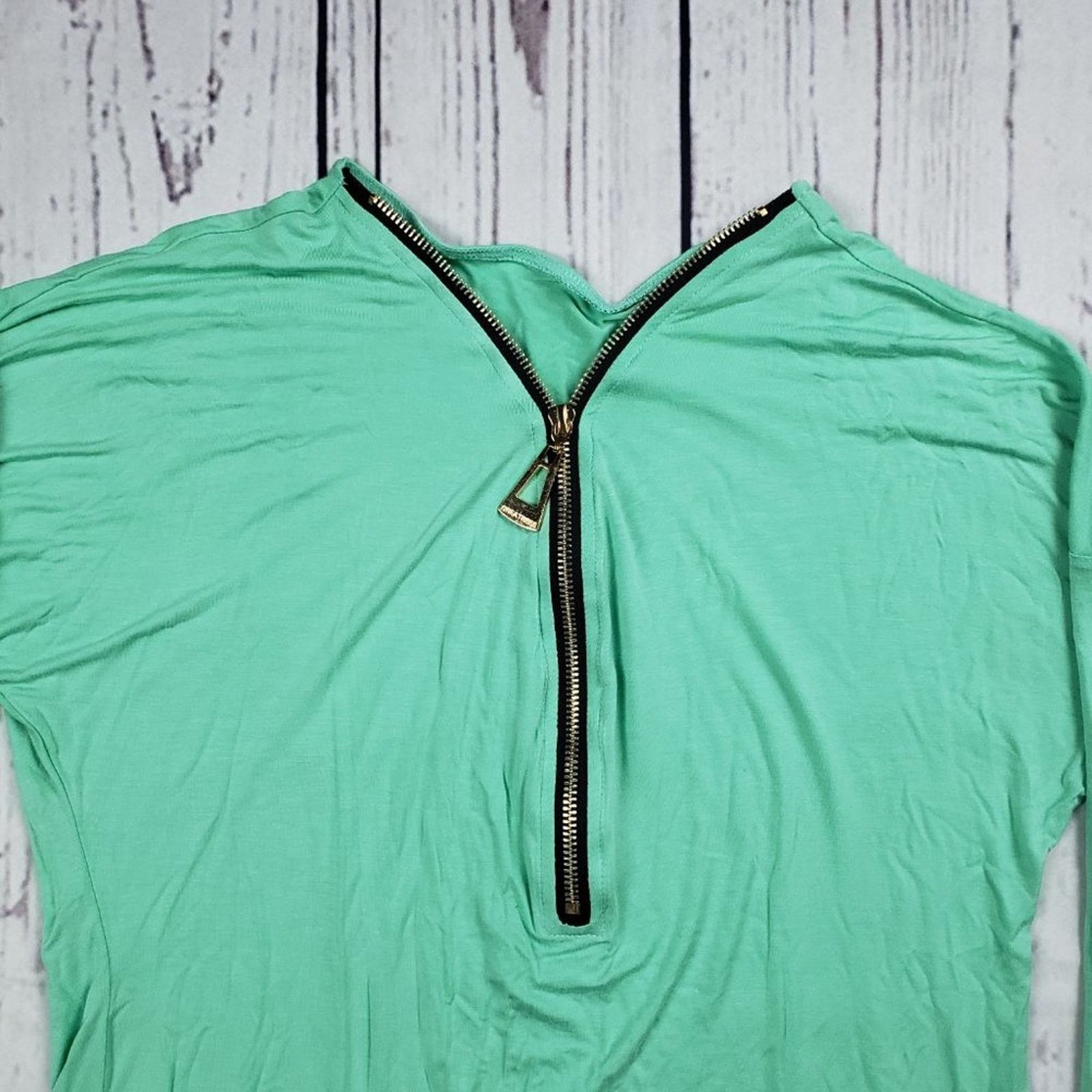 Other Greatrees Mint Green 1/4 Zip Lightweight Stretchy Top Small Size S / US 4 / IT 40 - 3 Thumbnail