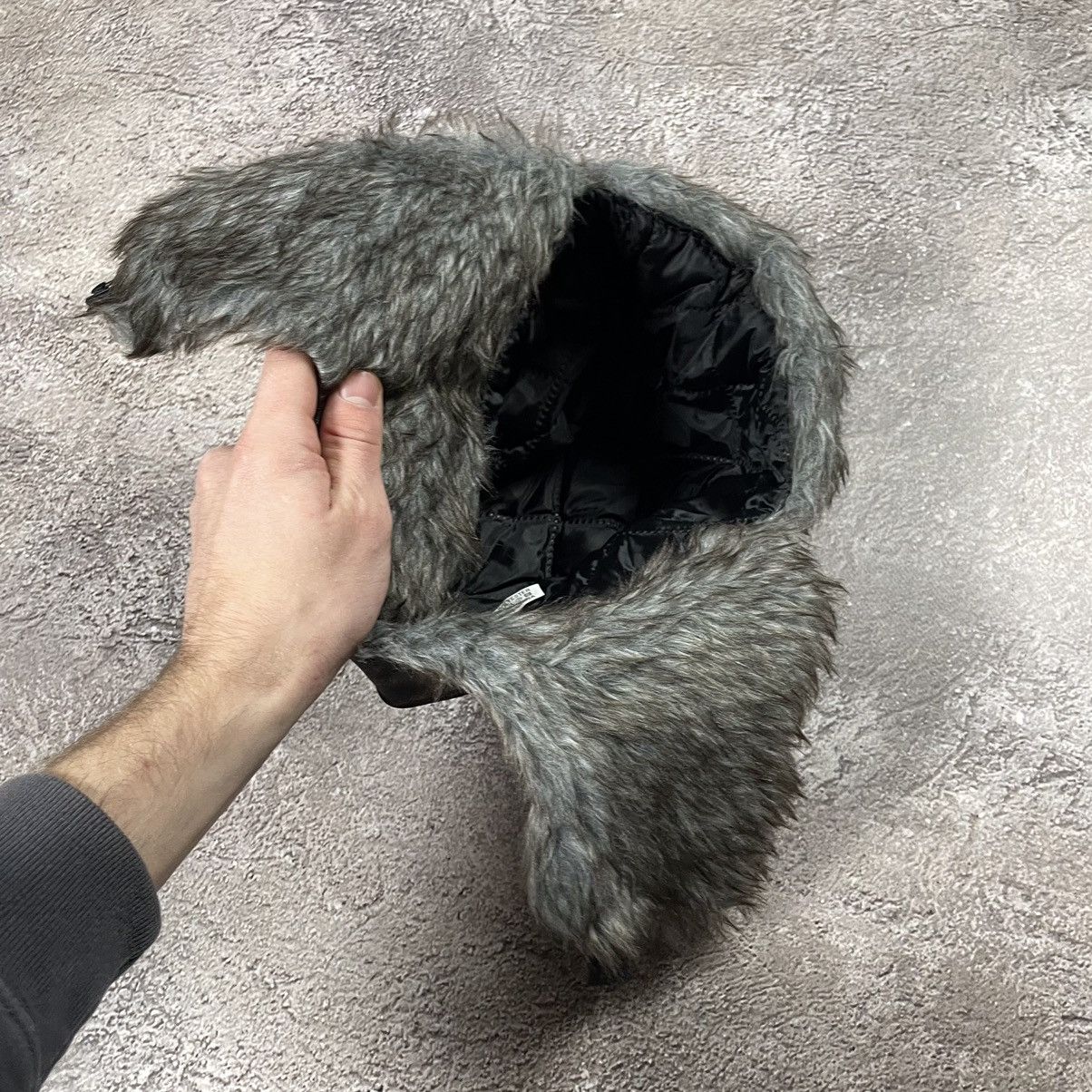 Vintage Vintage Forest Camo Beanie Furry Mohair Grunge Alt Baggy OS Size ONE SIZE - 5 Thumbnail