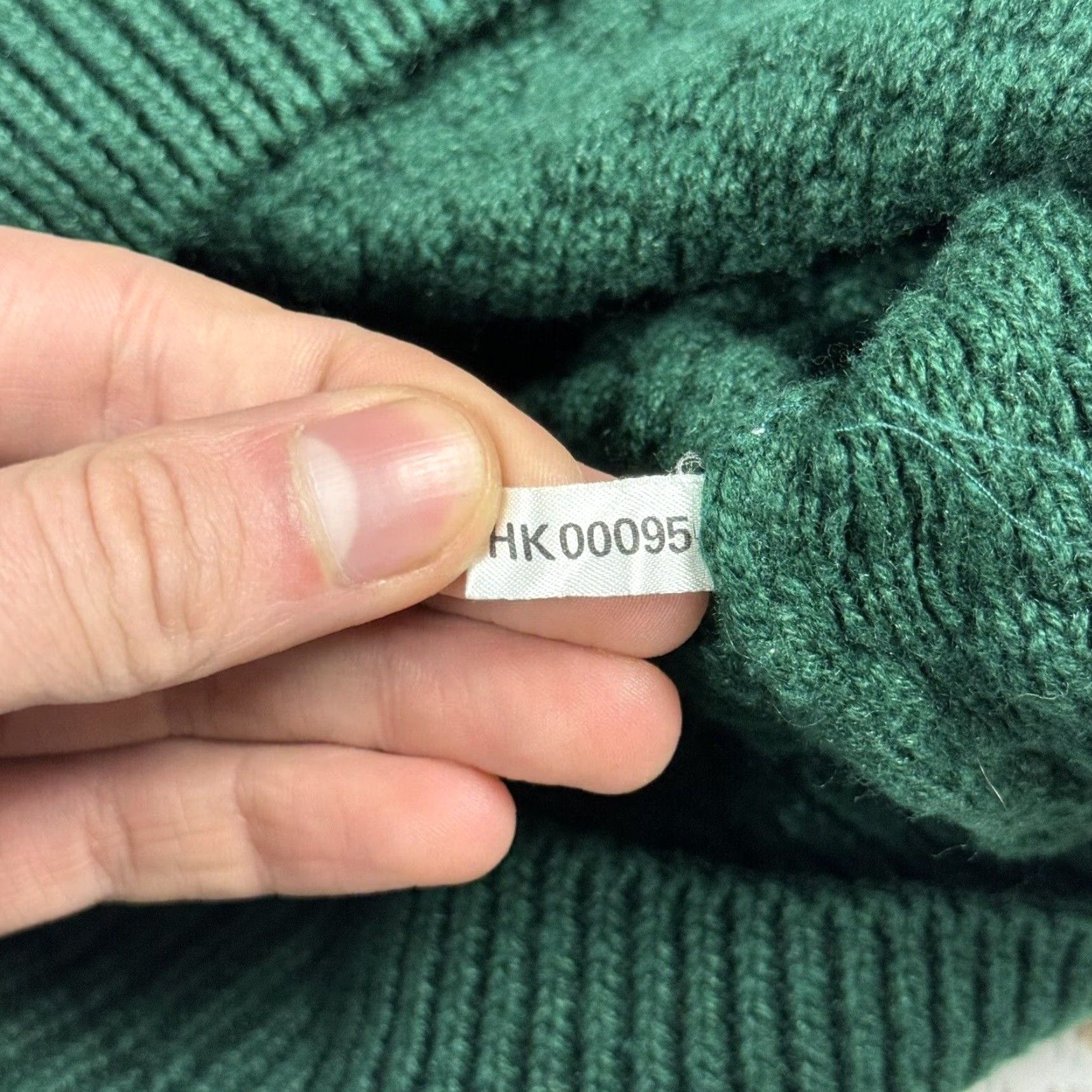 Vintage VINTAGE BASIX TEXTURED SWEATER PULLOVER LARGE BRITISH RACING GREEN 90s MENS Size US L / EU 52-54 / 3 - 4 Thumbnail
