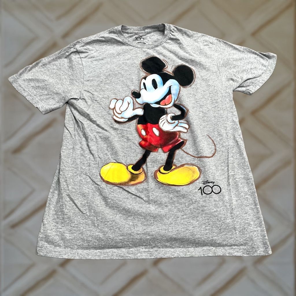 Disney Disney Mickey Mouse Graphic T-Shirt Women M Gray Crew Neck Short Sleeve Tee Size M / US 6-8 / IT 42-44 - 1 Thumbnail